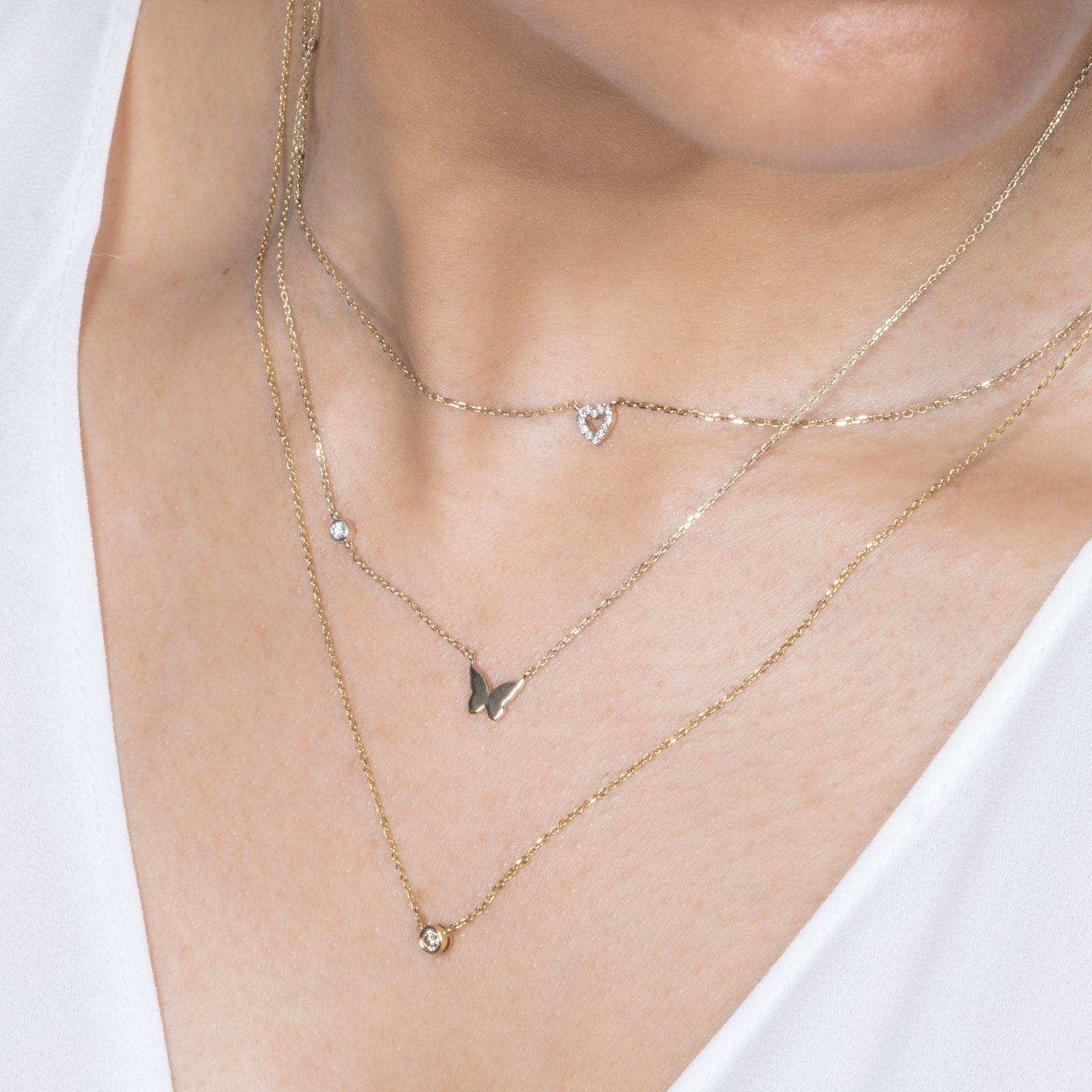 Bubble Butterfly and Diamond Station Necklace Necklaces Estellacollection #product_description# 18210 14k Colorless Gemstone Diamond #tag4# #tag5# #tag6# #tag7# #tag8# #tag9# #tag10#