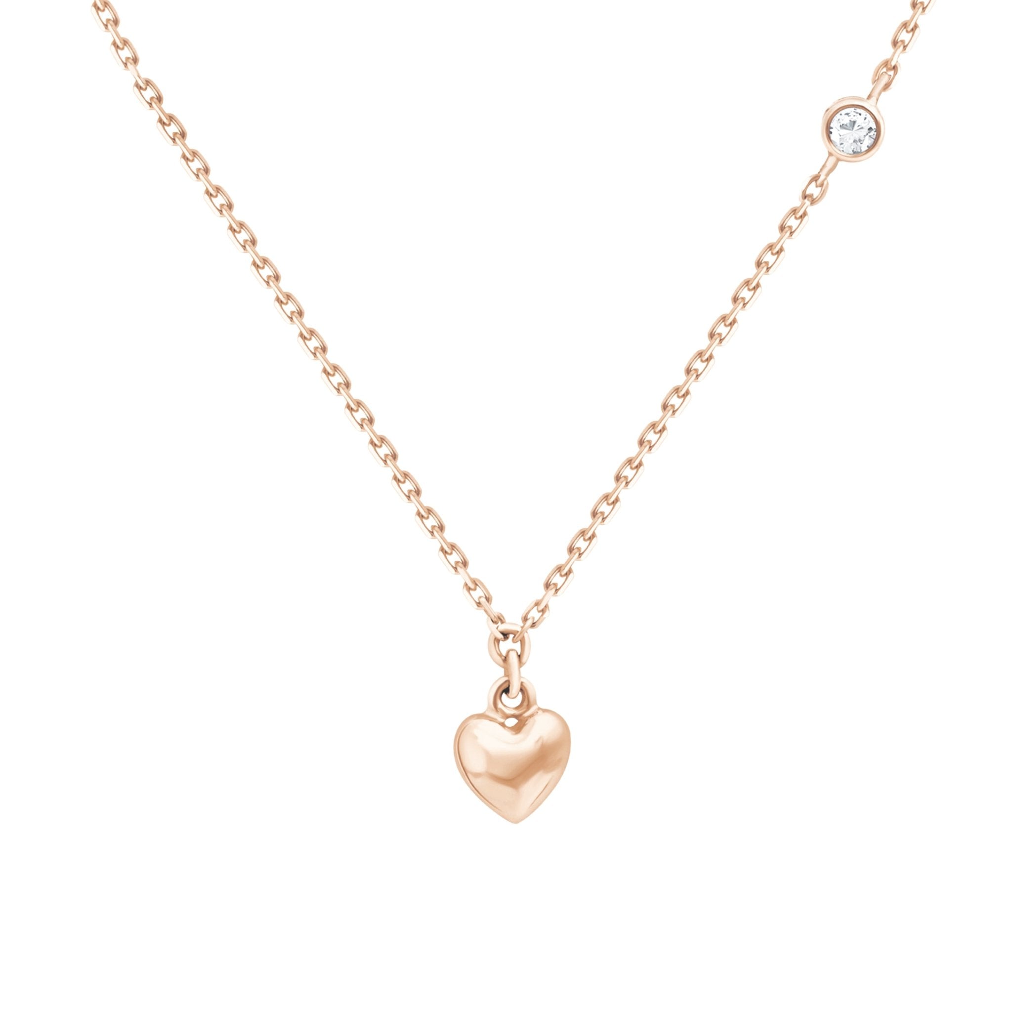 Bubble Heart and Diamond Station Necklace Necklaces Estellacollection #product_description# 18209 14k Colorless Gemstone Diamond #tag4# #tag5# #tag6# #tag7# #tag8# #tag9# #tag10#