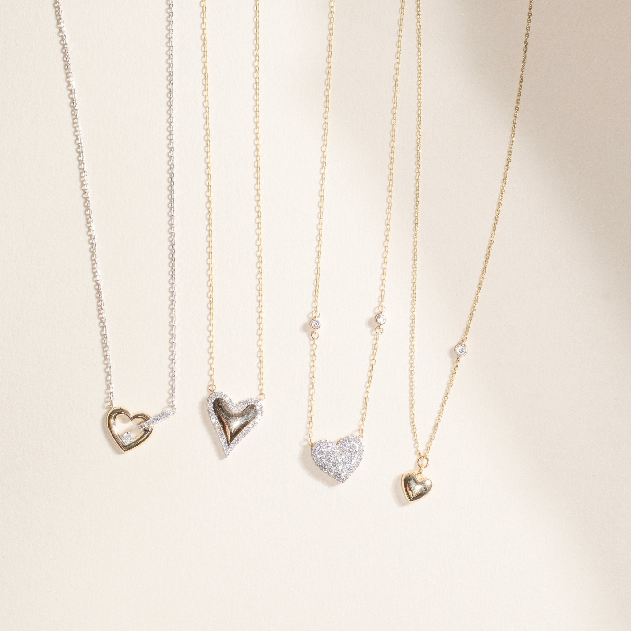 Bubble Heart and Diamond Station Necklace Necklaces Estellacollection #product_description# 18209 14k Colorless Gemstone Diamond #tag4# #tag5# #tag6# #tag7# #tag8# #tag9# #tag10#