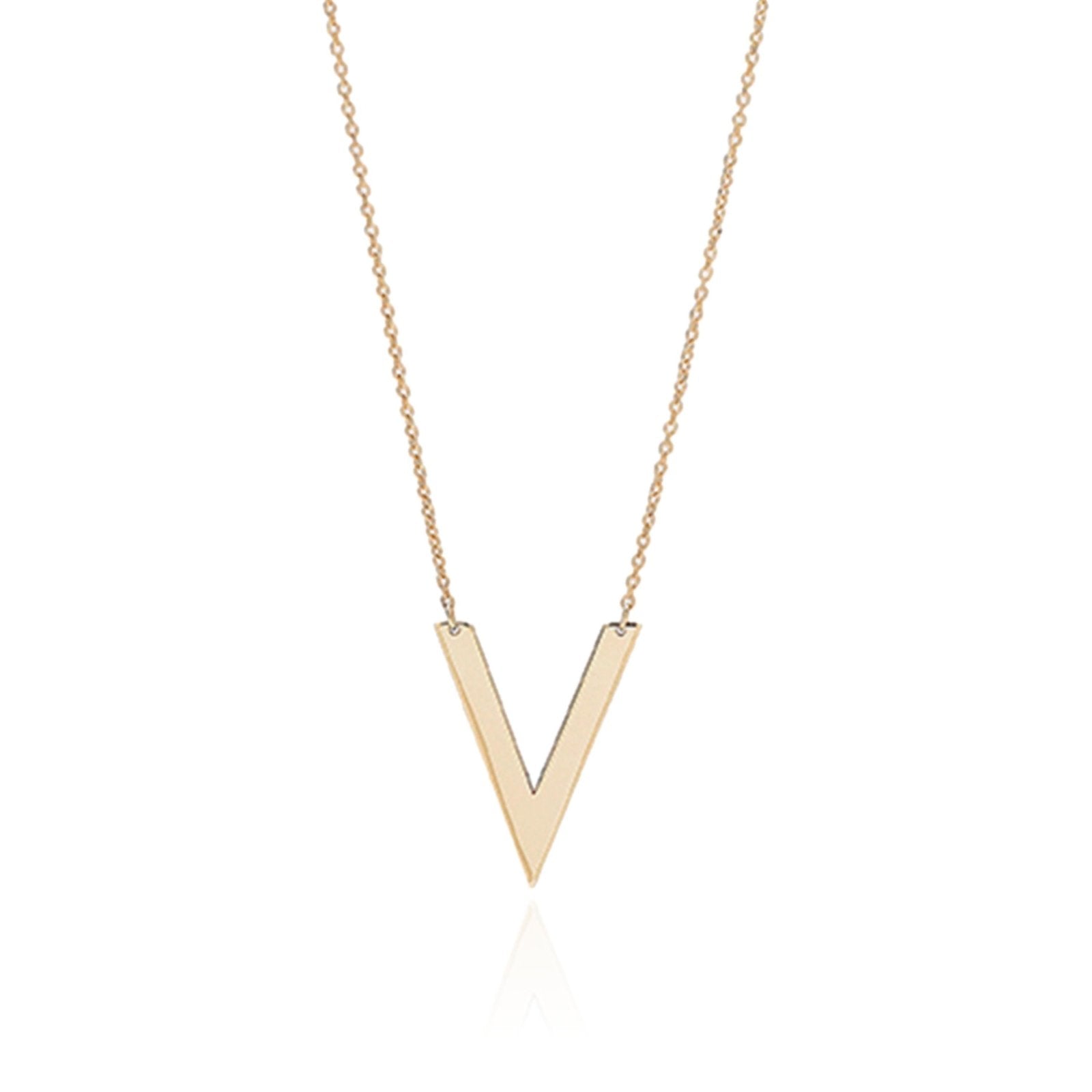 Chevron V Station Necklace in Solid Gold Necklaces Estellacollection #product_description# 17665 10k 14k Make Collection #tag4# #tag5# #tag6# #tag7# #tag8# #tag9# #tag10#