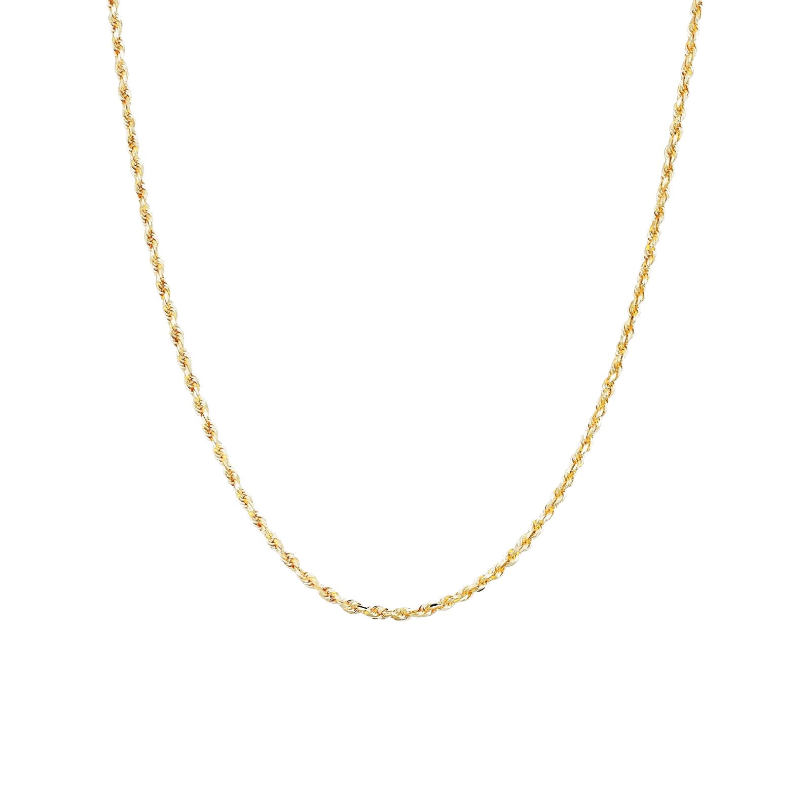 Classic Rope Chain Necklace in Solid 10k Gold Necklaces Estellacollection #product_description# 17845 10k 14k Layering Necklace #tag4# #tag5# #tag6# #tag7# #tag8# #tag9# #tag10# 16" Length