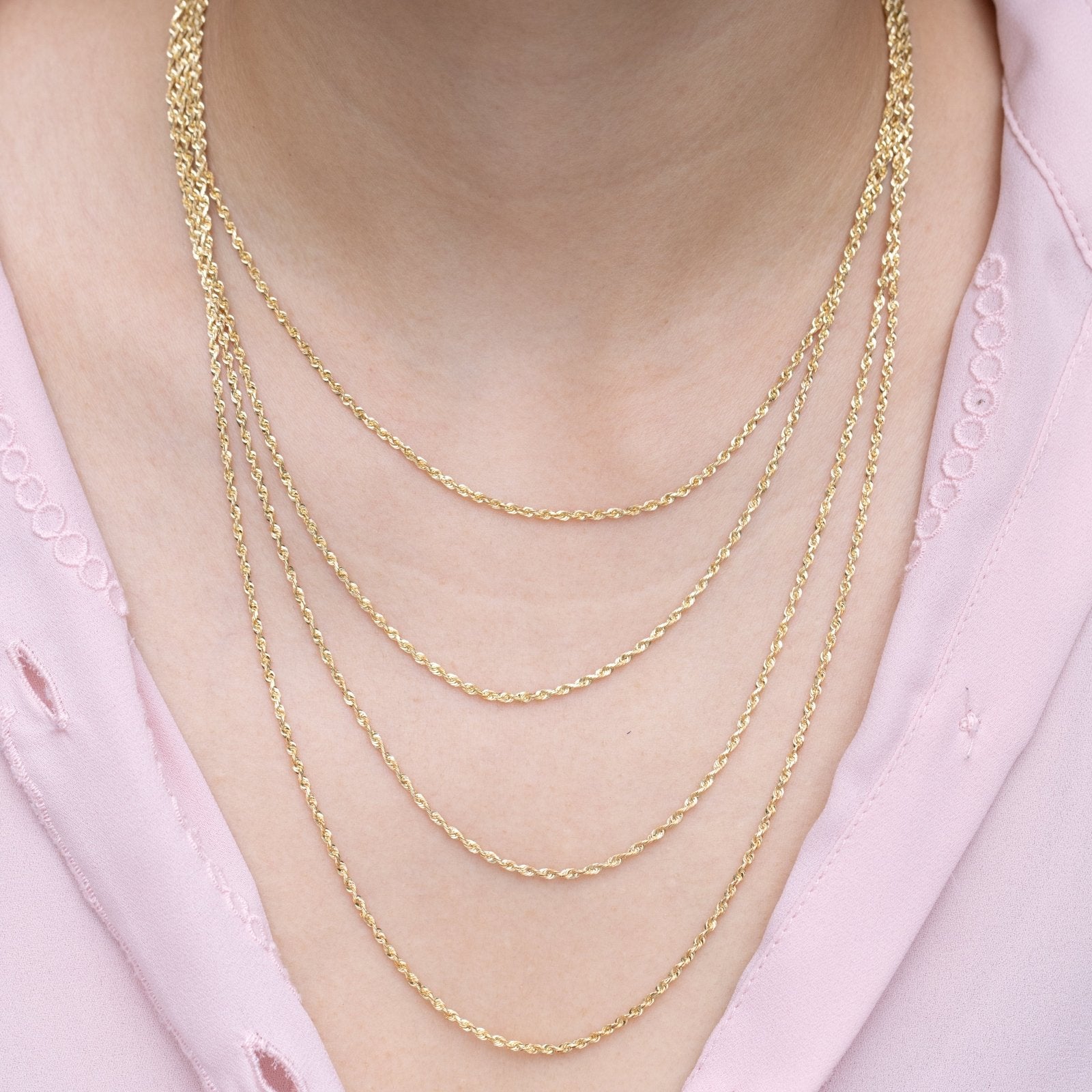 Classic Rope Chain Necklace in Solid 10k Gold Necklaces Estellacollection #product_description# 17845 10k 14k Layering Necklace #tag4# #tag5# #tag6# #tag7# #tag8# #tag9# #tag10# 16" Length