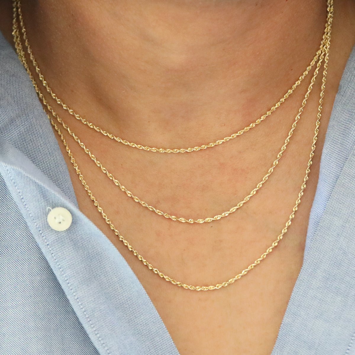 Classic Rope Chain Necklace in Solid 10k Gold Necklaces Estellacollection #product_description# 17845 10k 14k Layering Necklace #tag4# #tag5# #tag6# #tag7# #tag8# #tag9# #tag10# 16" Length