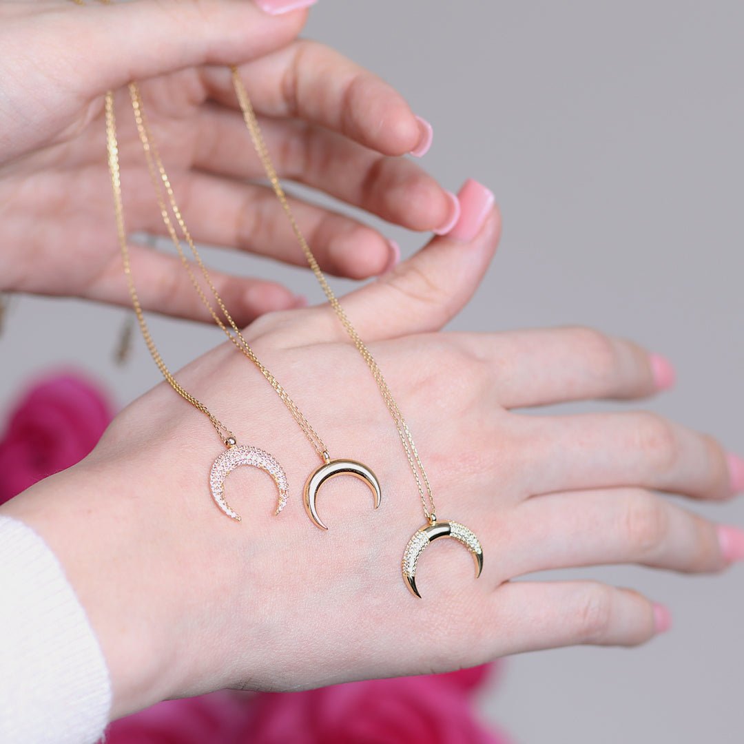 Crescent Moon Sapphire Necklace Necklaces Estellacollection #product_description# 17761 14k Birthstone Gemstone #tag4# #tag5# #tag6# #tag7# #tag8# #tag9# #tag10#