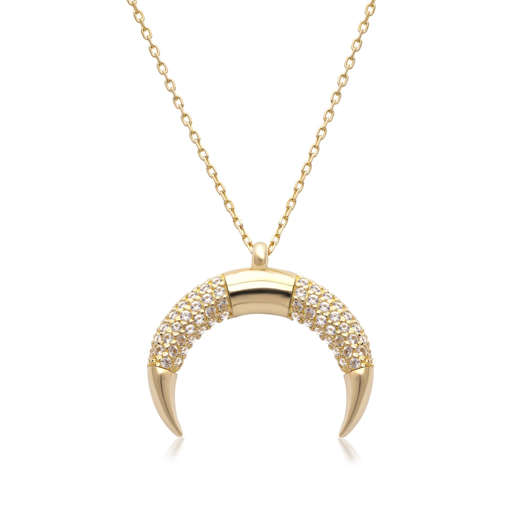 Crescent Moon Sapphire Necklace Necklaces Estellacollection #product_description# 17761 14k Birthstone Gemstone #tag4# #tag5# #tag6# #tag7# #tag8# #tag9# #tag10#