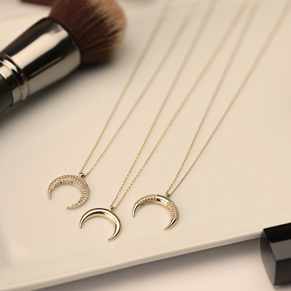 Crescent Moon Sapphire Necklace Necklaces Estellacollection #product_description# 17761 14k Birthstone Gemstone #tag4# #tag5# #tag6# #tag7# #tag8# #tag9# #tag10#