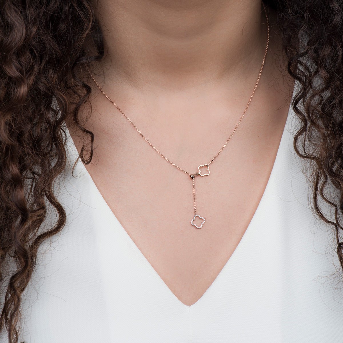 Diamond Clover Lariat Bolo Necklace Necklaces Estellacollection #product_description# 17144 14k Birthstone Birthstone Jewelry #tag4# #tag5# #tag6# #tag7# #tag8# #tag9# #tag10#