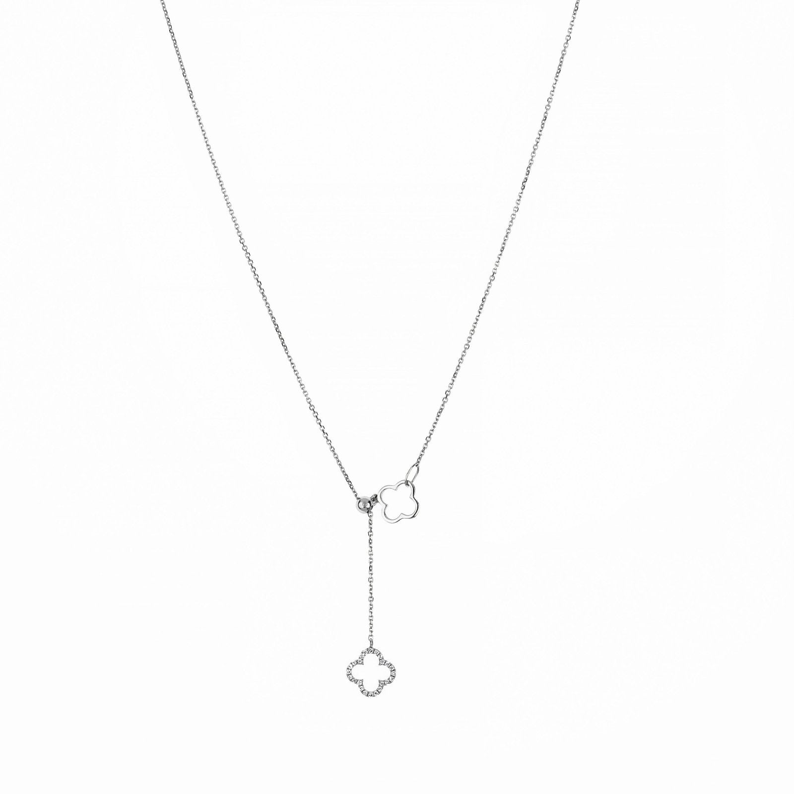 Diamond Clover Lariat Bolo Necklace Necklaces Estellacollection #product_description# 17187 14k Birthstone Birthstone Jewelry #tag4# #tag5# #tag6# #tag7# #tag8# #tag9# #tag10#