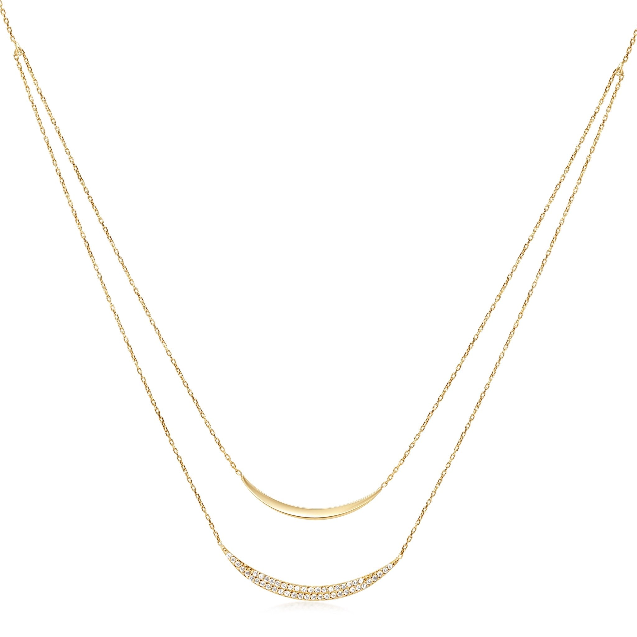 Diamond Double Curve Layering Necklace Necklaces Estellacollection #product_description# 17786 14k Birthstone Diamond #tag4# #tag5# #tag6# #tag7# #tag8# #tag9# #tag10#