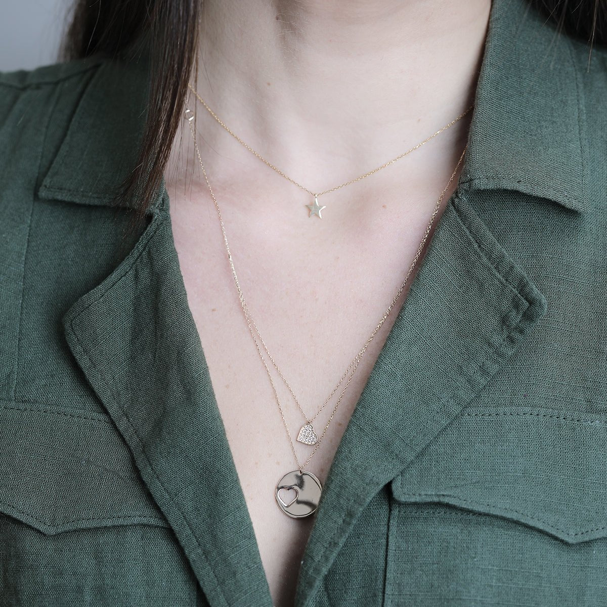 Diamond Pave Cutout Heart Necklace Necklaces Estellacollection #product_description# 17758 14k Diamond Gemstone #tag4# #tag5# #tag6# #tag7# #tag8# #tag9# #tag10#