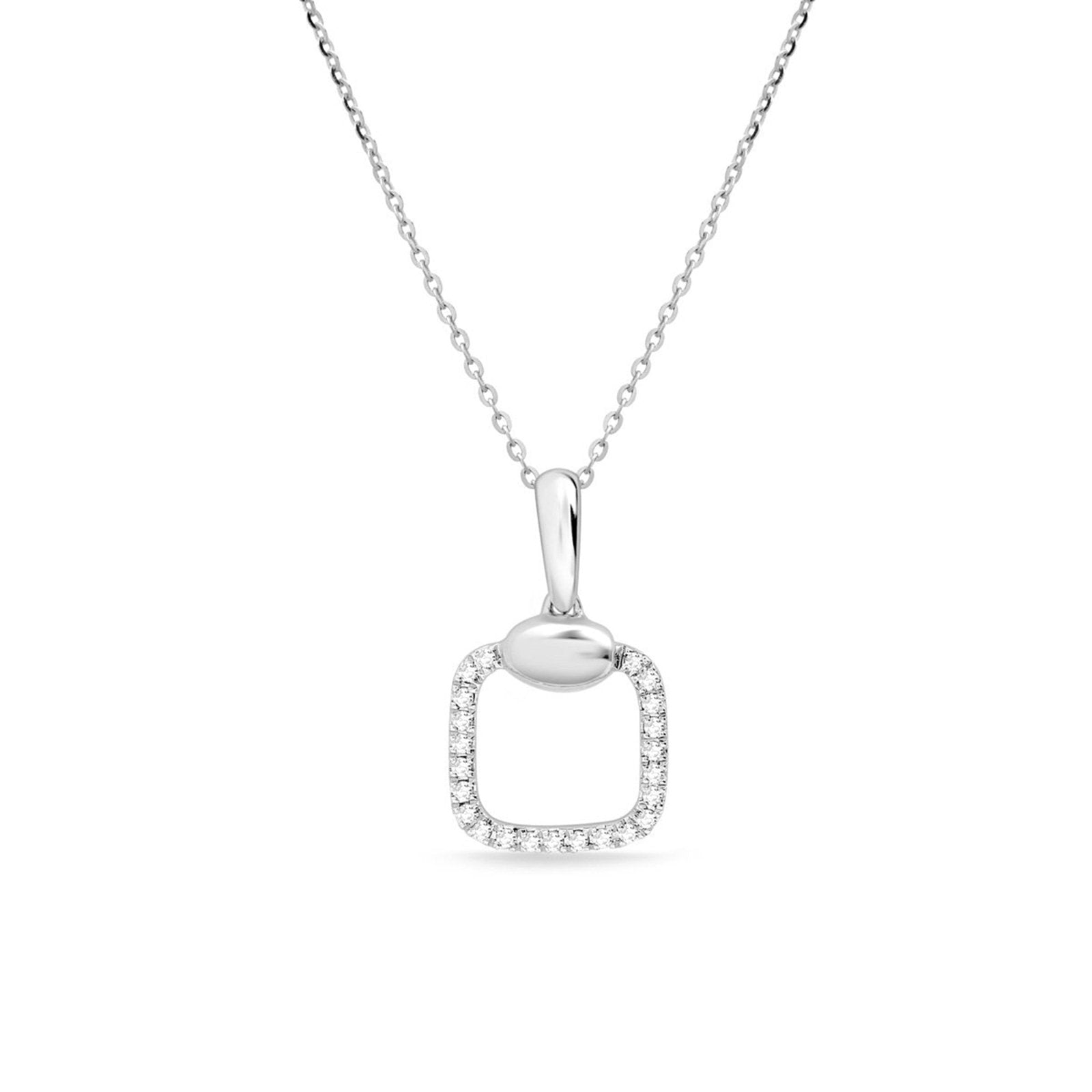 Diamond PavÃ© Square Cushion Pendant Necklace Necklaces Estellacollection #product_description# 17548 14k Diamond Gemstone #tag4# #tag5# #tag6# #tag7# #tag8# #tag9# #tag10#