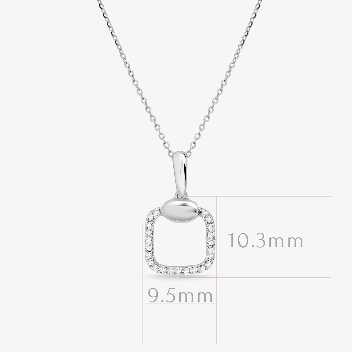 Diamond PavÃ© Square Cushion Pendant Necklace Necklaces Estellacollection #product_description# 17548 14k Diamond Gemstone #tag4# #tag5# #tag6# #tag7# #tag8# #tag9# #tag10#