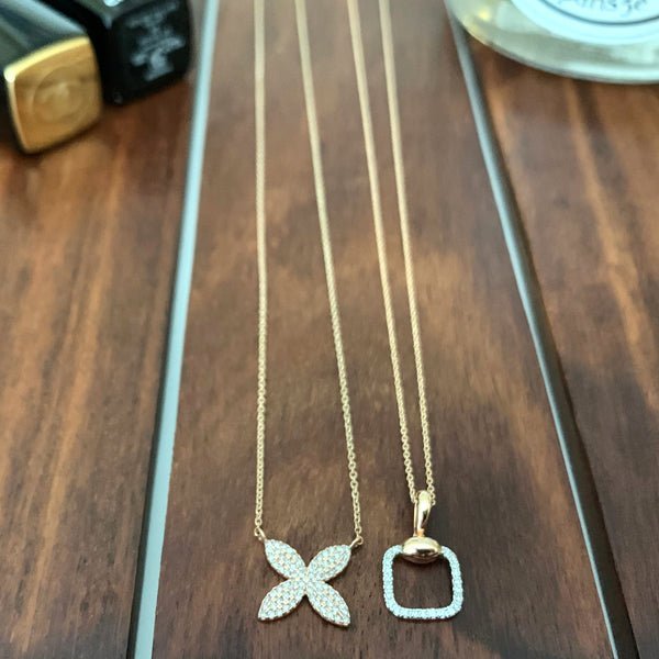Diamond PavÃ© Square Cushion Pendant Necklace Necklaces Estellacollection #product_description# 17549 14k Diamond Gemstone #tag4# #tag5# #tag6# #tag7# #tag8# #tag9# #tag10#