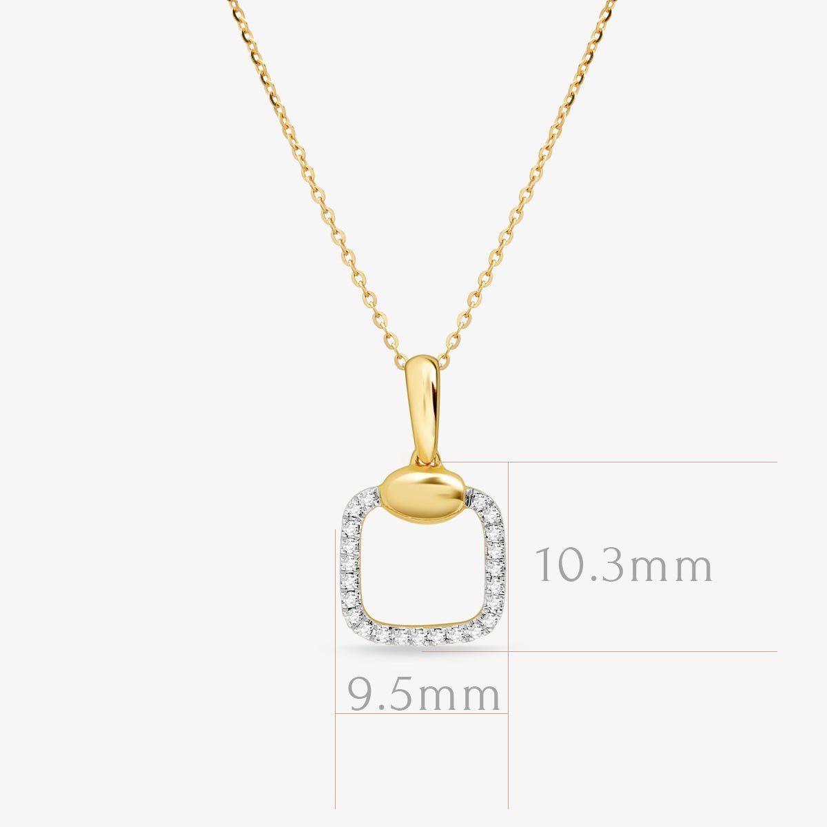 Diamond PavÃ© Square Cushion Pendant Necklace Necklaces Estellacollection #product_description# 17549 14k Diamond Gemstone #tag4# #tag5# #tag6# #tag7# #tag8# #tag9# #tag10#