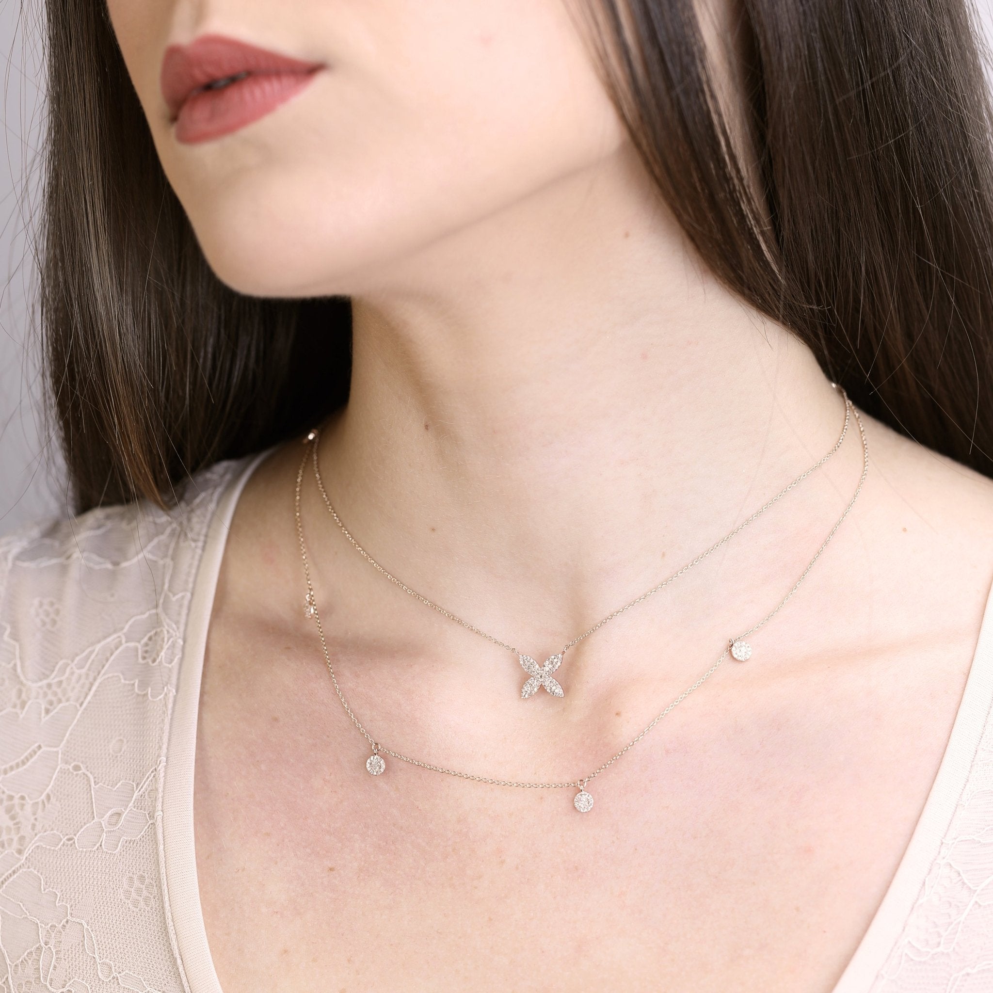 Diamond Station Chain Necklace 14K Solid Gold Necklaces Estellacollection #product_description# 17710 14k Chain Diamond #tag4# #tag5# #tag6# #tag7# #tag8# #tag9# #tag10#