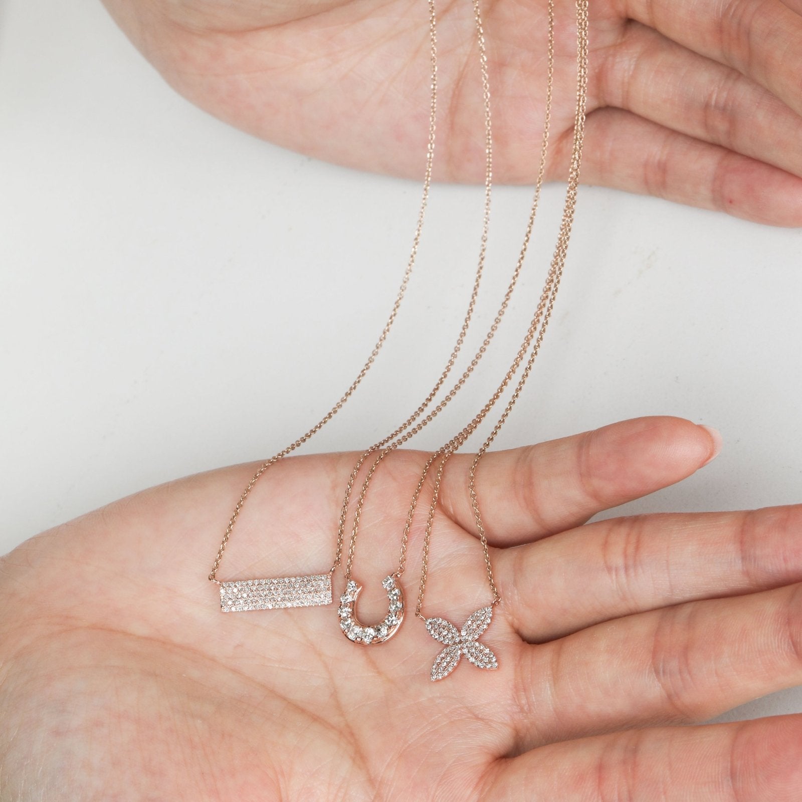 Four Petal Diamond PavÃ© Flower Necklace Necklaces Estellacollection #product_description# 17714 14k Diamond Flower Jewelry #tag4# #tag5# #tag6# #tag7# #tag8# #tag9# #tag10#