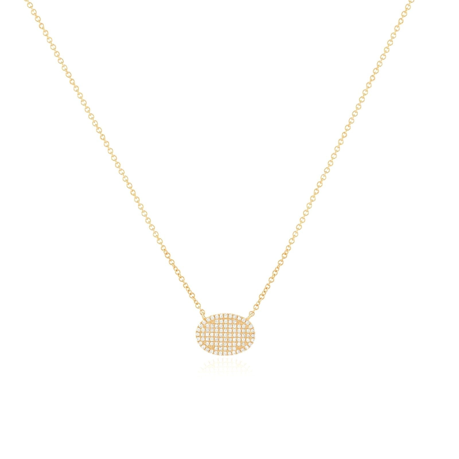 Oval Diamond PavÃ© Station Necklace Necklaces Estellacollection #product_description# 17705 14k Diamond Gemstone #tag4# #tag5# #tag6# #tag7# #tag8# #tag9# #tag10#
