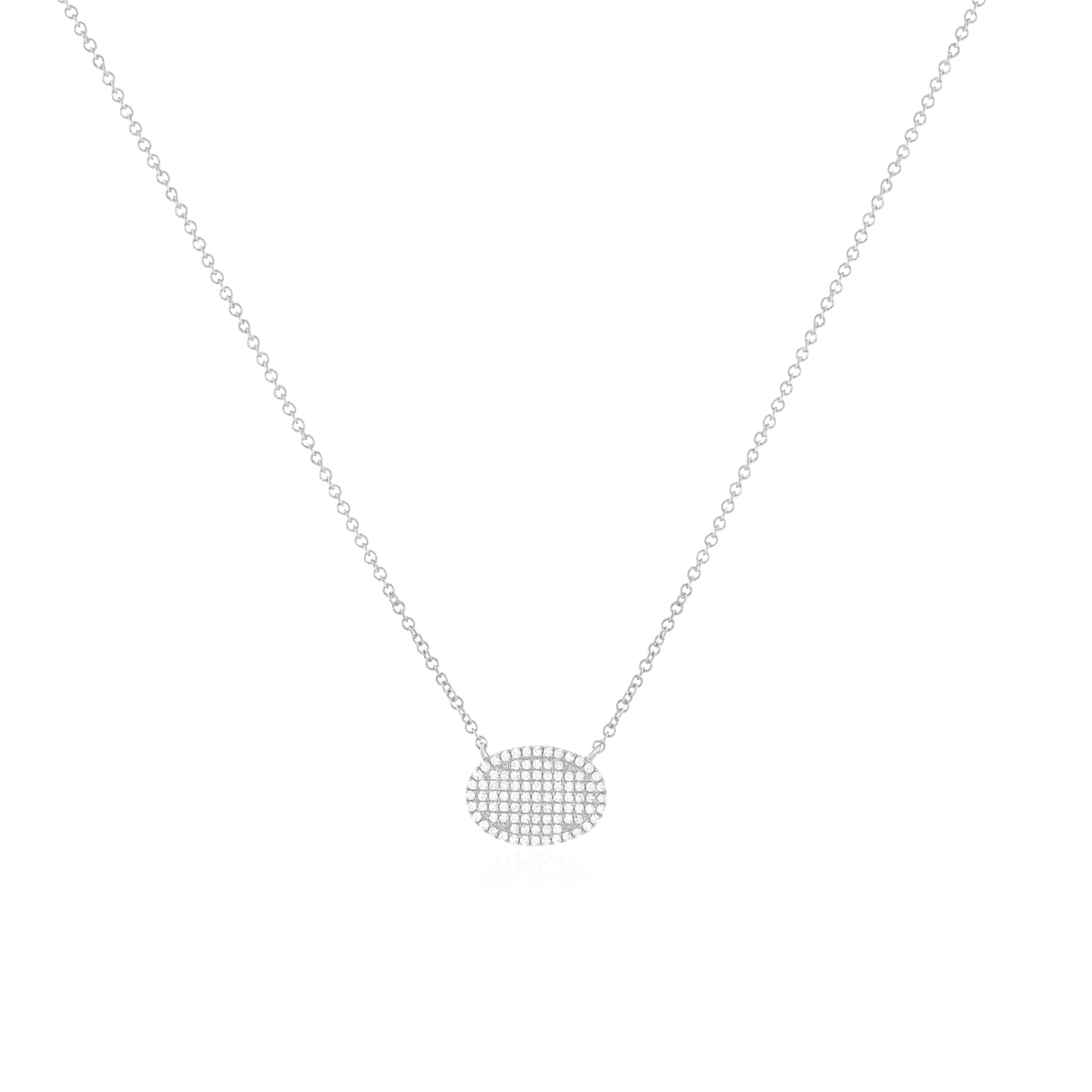 Oval Diamond PavÃ© Station Necklace Necklaces Estellacollection #product_description# 17706 14k Diamond Gemstone #tag4# #tag5# #tag6# #tag7# #tag8# #tag9# #tag10#