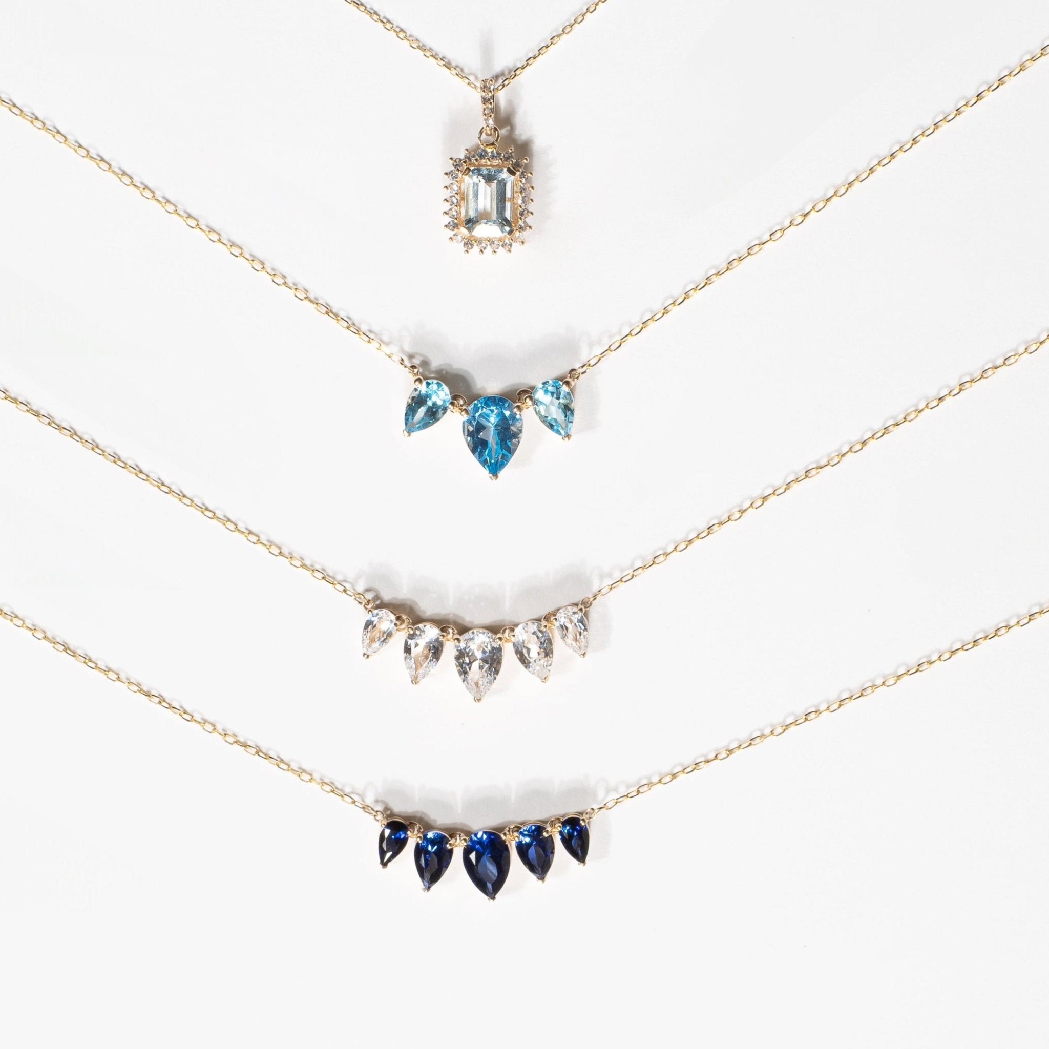 Teardrop Shaped Blue Sapphire Necklace Necklaces Estellacollection #product_description# 32712 10k blue Blue Gemstone #tag4# #tag5# #tag6# #tag7# #tag8# #tag9# #tag10#