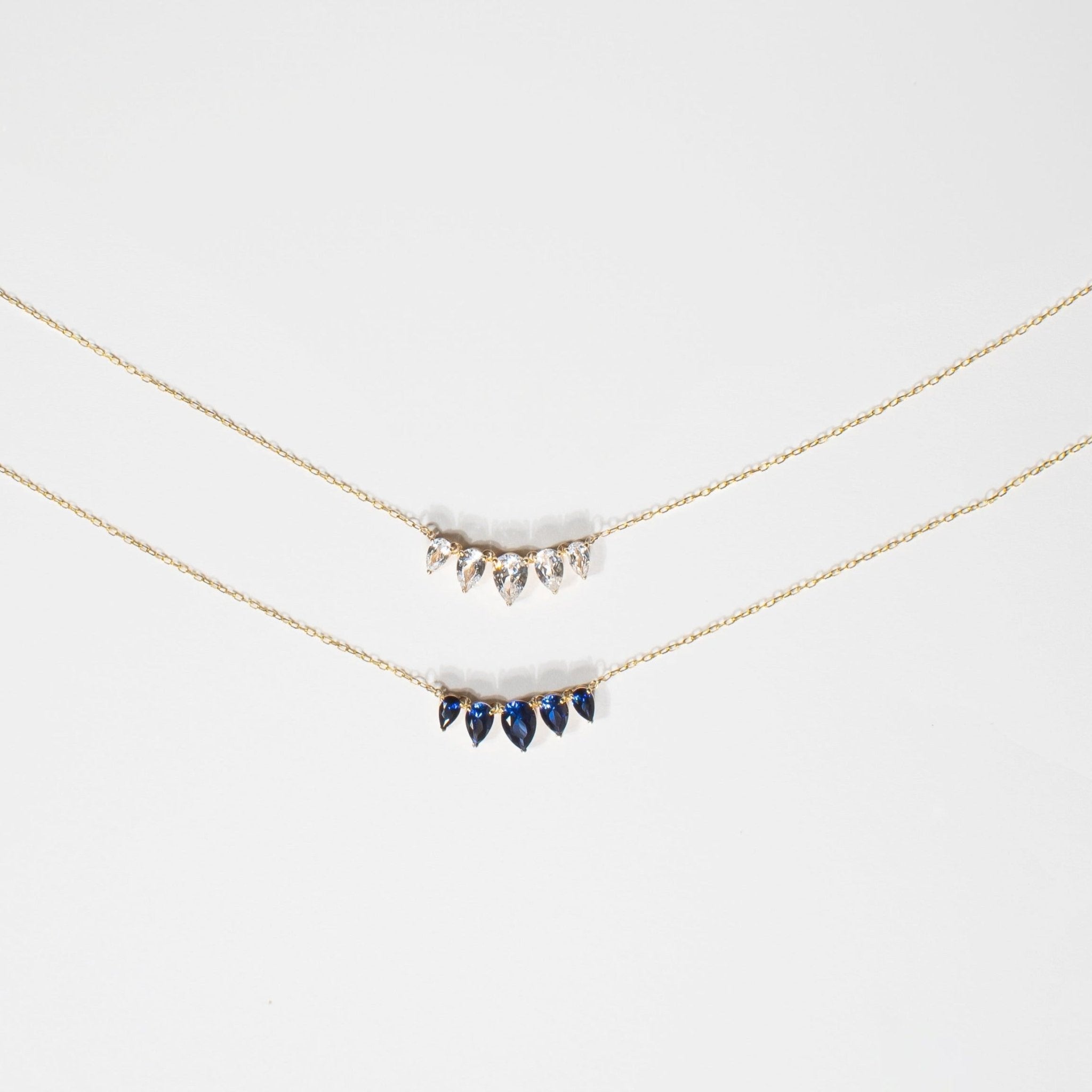 Teardrop Shaped Blue Sapphire Necklace Necklaces Estellacollection #product_description# 32712 10k blue Blue Gemstone #tag4# #tag5# #tag6# #tag7# #tag8# #tag9# #tag10#