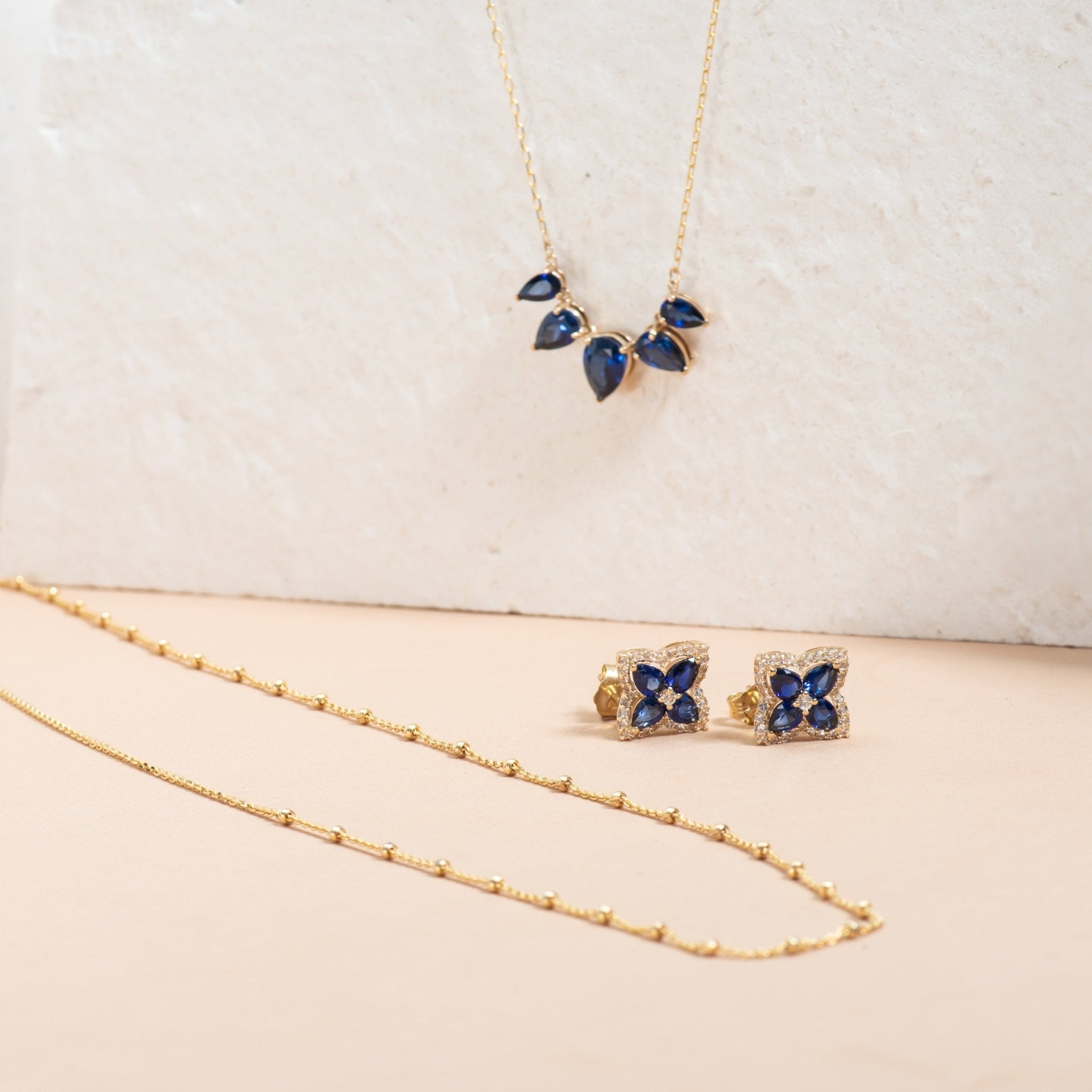 Teardrop Shaped Blue Sapphire Necklace Necklaces Estellacollection #product_description# 32712 10k blue Blue Gemstone #tag4# #tag5# #tag6# #tag7# #tag8# #tag9# #tag10#