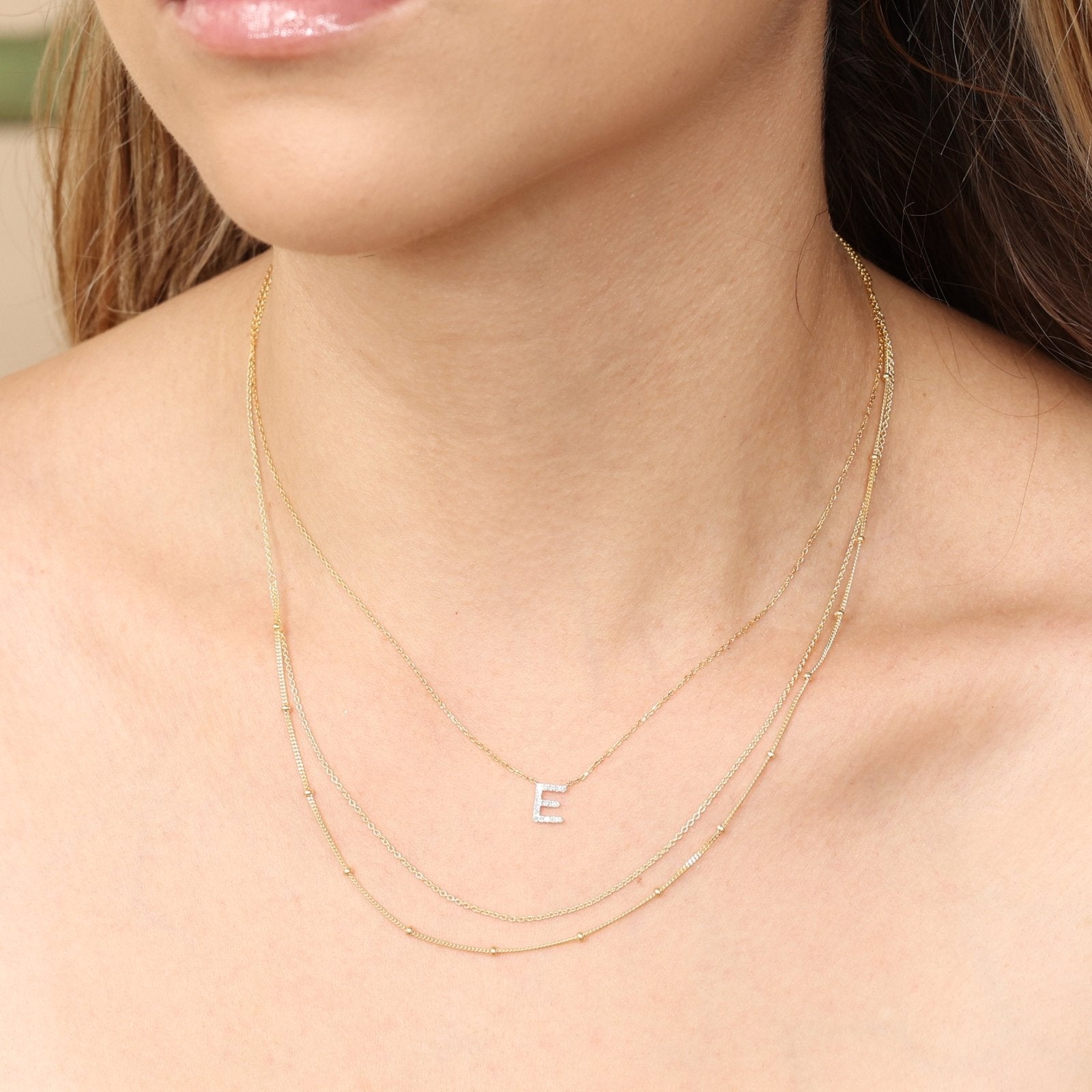 Beaded And Cuban Double Layer Chain Necklace Necklaces Estellacollection #product_description# 14k Layering Necklace Ready to Ship #tag4# #tag5# #tag6# #tag7# #tag8# #tag9# #tag10#