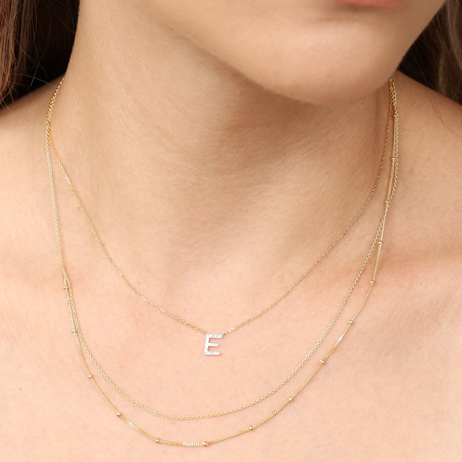 Beaded And Cuban Double Layer Chain Necklace Necklaces Estellacollection #product_description# 14k Layering Necklace Ready to Ship #tag4# #tag5# #tag6# #tag7# #tag8# #tag9# #tag10#