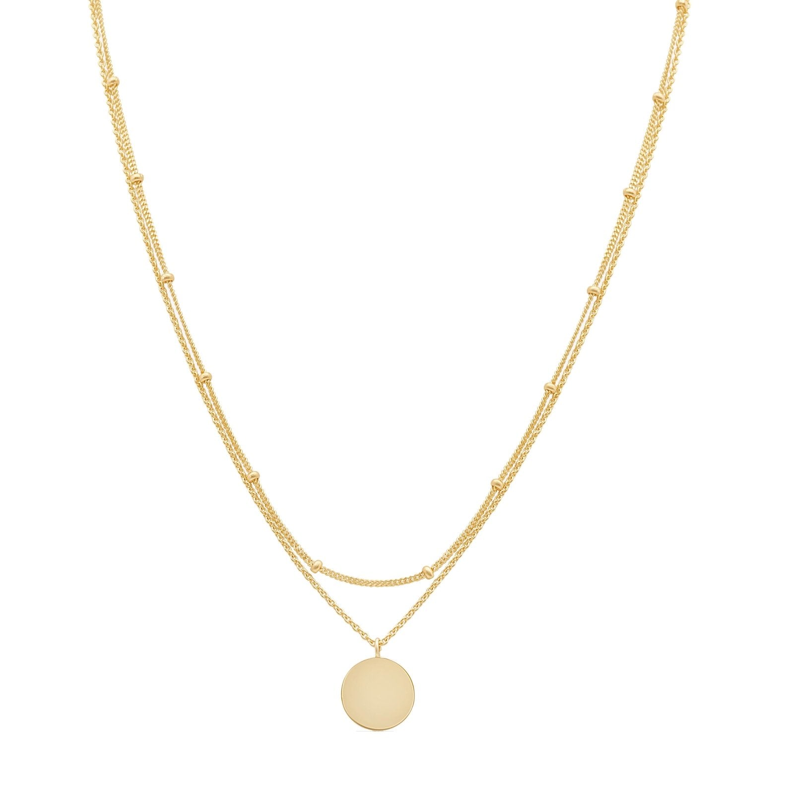 Beaded Double Wrap Medallion Necklace Necklaces Estellacollection #product_description# 14k Layering Necklace Ready to Ship #tag4# #tag5# #tag6# #tag7# #tag8# #tag9# #tag10#