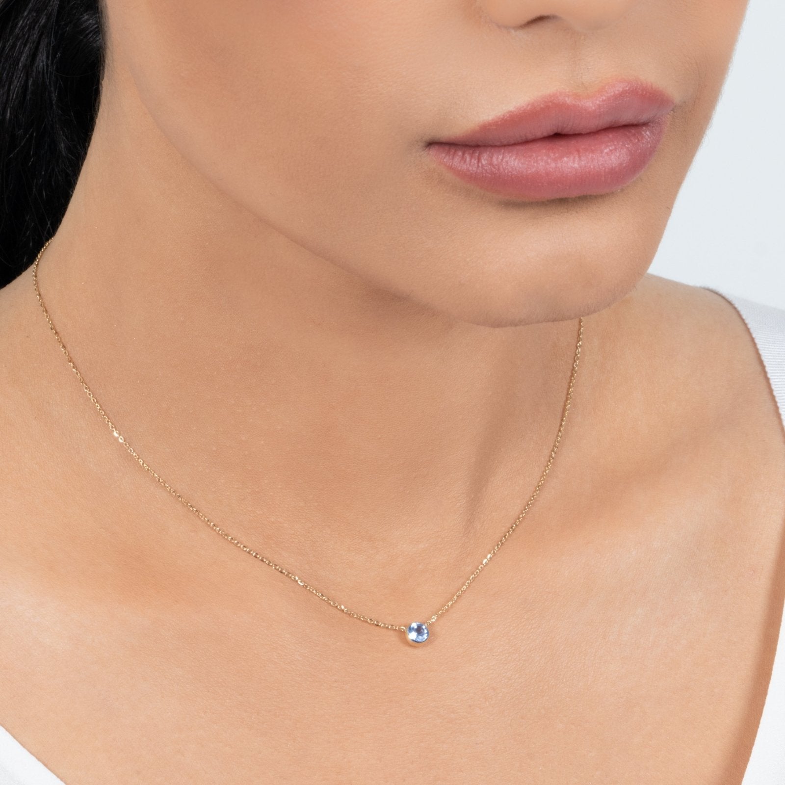 Blue Topaz Station Necklace Bezel Set in 14k Gold Necklaces Estellacollection #product_description# 18423 14k Birthstone Blue Gemstone #tag4# #tag5# #tag6# #tag7# #tag8# #tag9# #tag10# 3MM