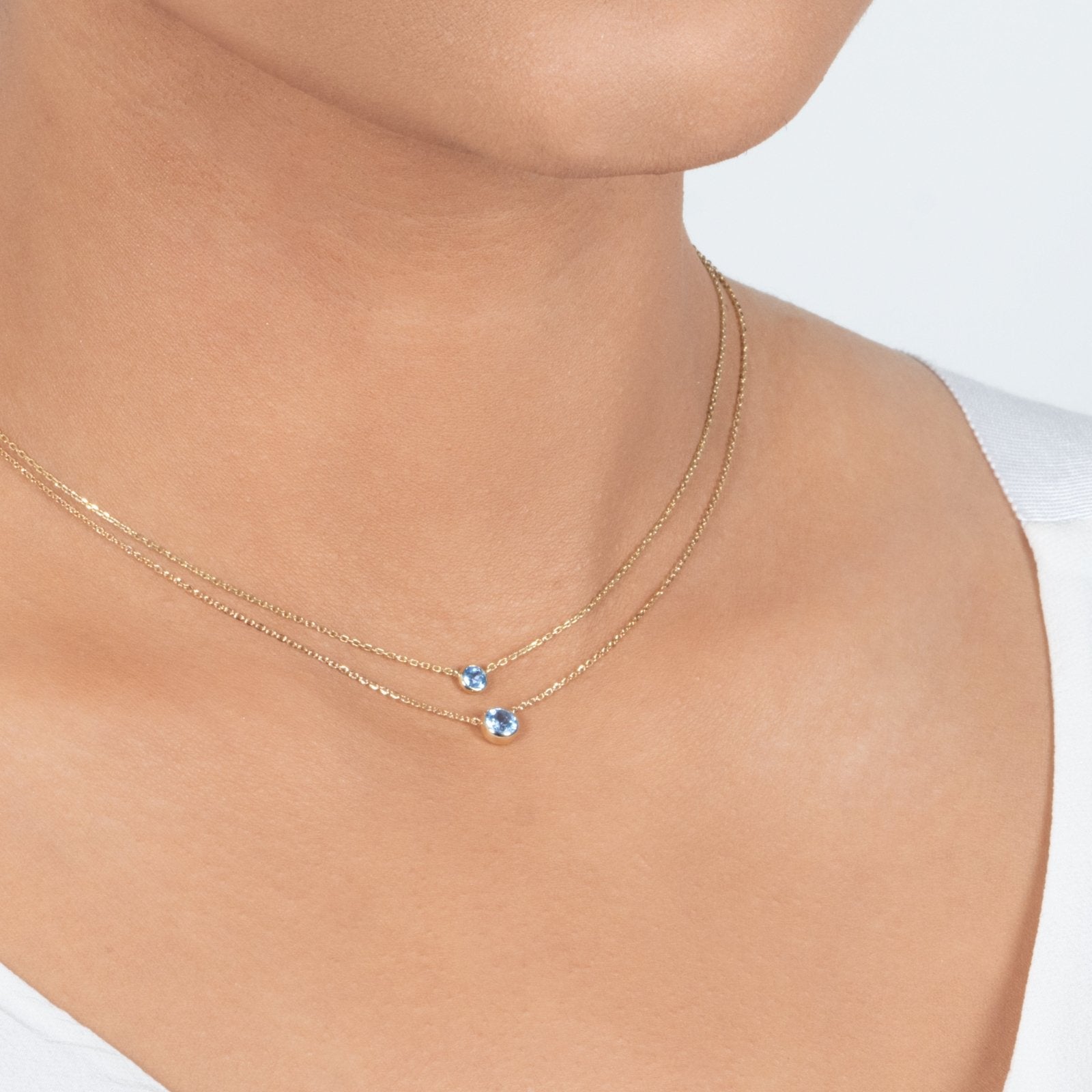 Blue Topaz Station Necklace Bezel Set in 14k Gold Necklaces Estellacollection #product_description# 18423 14k Birthstone Blue Gemstone #tag4# #tag5# #tag6# #tag7# #tag8# #tag9# #tag10# 3MM
