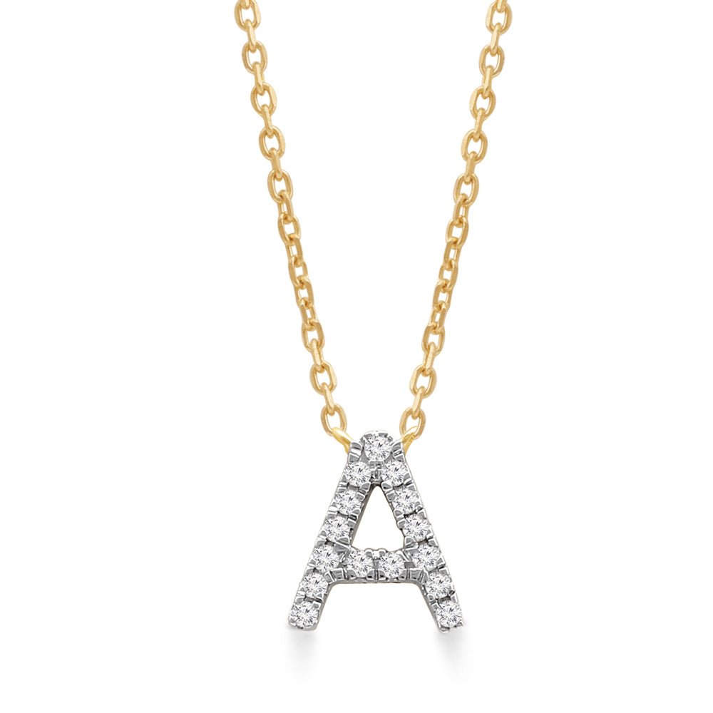 Classic Diamond Initial Charm Necklace Necklaces Estellacollection #product_description# 17998 14k Diamond Gemstone #tag4# #tag5# #tag6# #tag7# #tag8# #tag9# #tag10# A 14k Yellow Gold