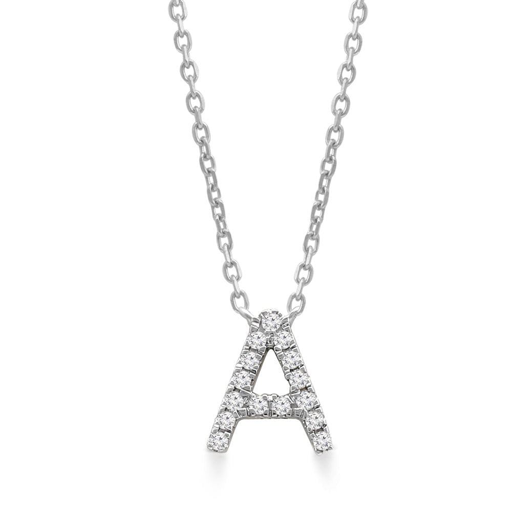 Classic Diamond Initial Charm Necklace Necklaces Estellacollection #product_description# 17999 14k Diamond Gemstone #tag4# #tag5# #tag6# #tag7# #tag8# #tag9# #tag10# A 14k White Gold