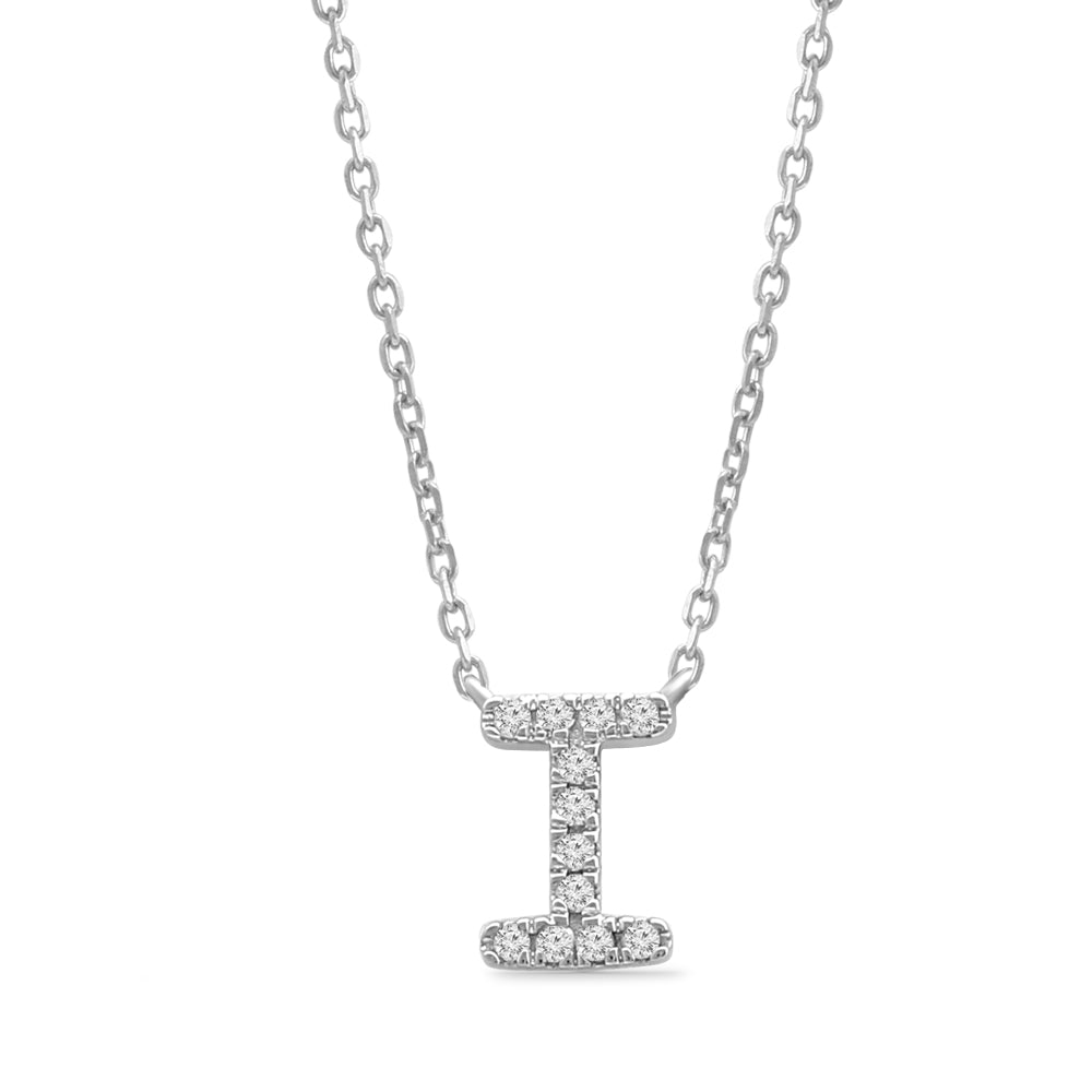 Classic Diamond Initial Charm Necklace Necklaces Estellacollection #product_description# 18014 14k Diamond Gemstone #tag4# #tag5# #tag6# #tag7# #tag8# #tag9# #tag10# I 14k White Gold