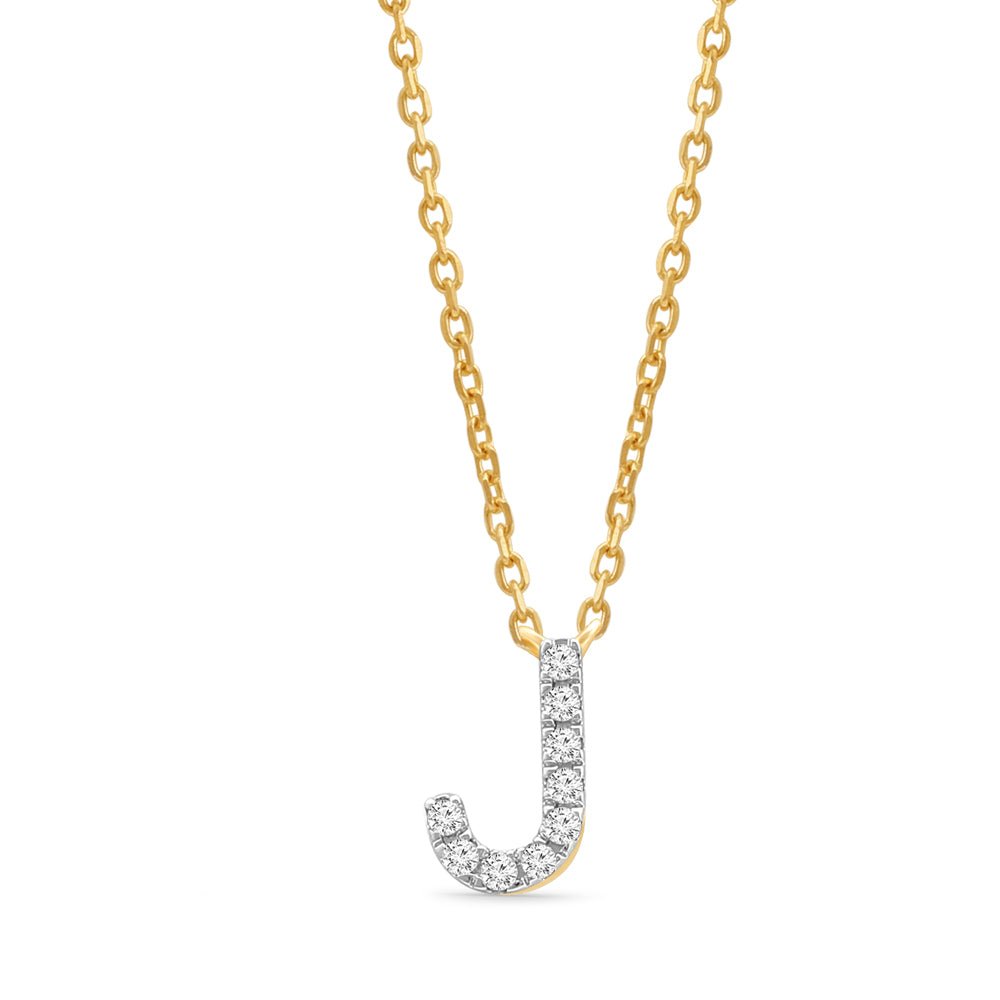 Classic Diamond Initial Charm Necklace Necklaces Estellacollection #product_description# 18017 14k Diamond Gemstone #tag4# #tag5# #tag6# #tag7# #tag8# #tag9# #tag10# J 14k Yellow Gold