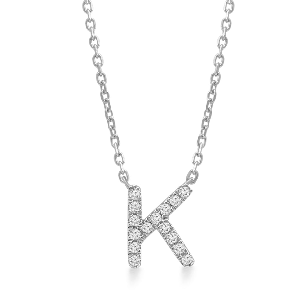 Classic Diamond Initial Charm Necklace Necklaces Estellacollection #product_description# 18018 14k Diamond Gemstone #tag4# #tag5# #tag6# #tag7# #tag8# #tag9# #tag10# K 14k White Gold
