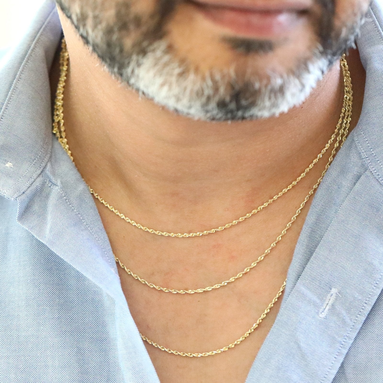 Classic Rope Chain Necklace in Solid 10k Gold Necklaces Estellacollection #product_description# 17845 10k 14k Layering Necklace #tag4# #tag5# #tag6# #tag7# #tag8# #tag9# #tag10# 16" Length