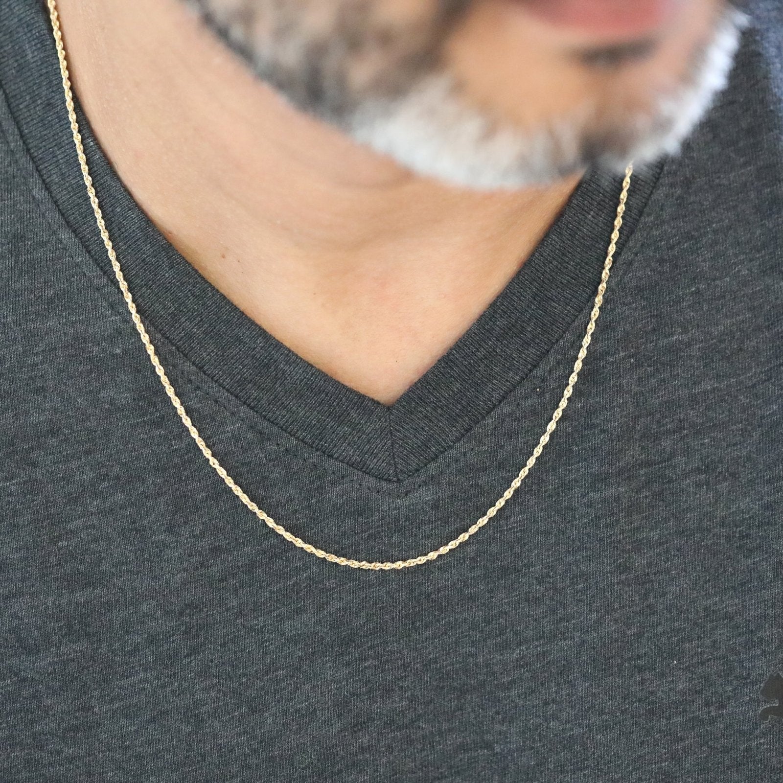 Classic Rope Chain Necklace in Solid 10k Gold Necklaces Estellacollection #product_description# 17845 10k 14k Layering Necklace #tag4# #tag5# #tag6# #tag7# #tag8# #tag9# #tag10# 16" Length