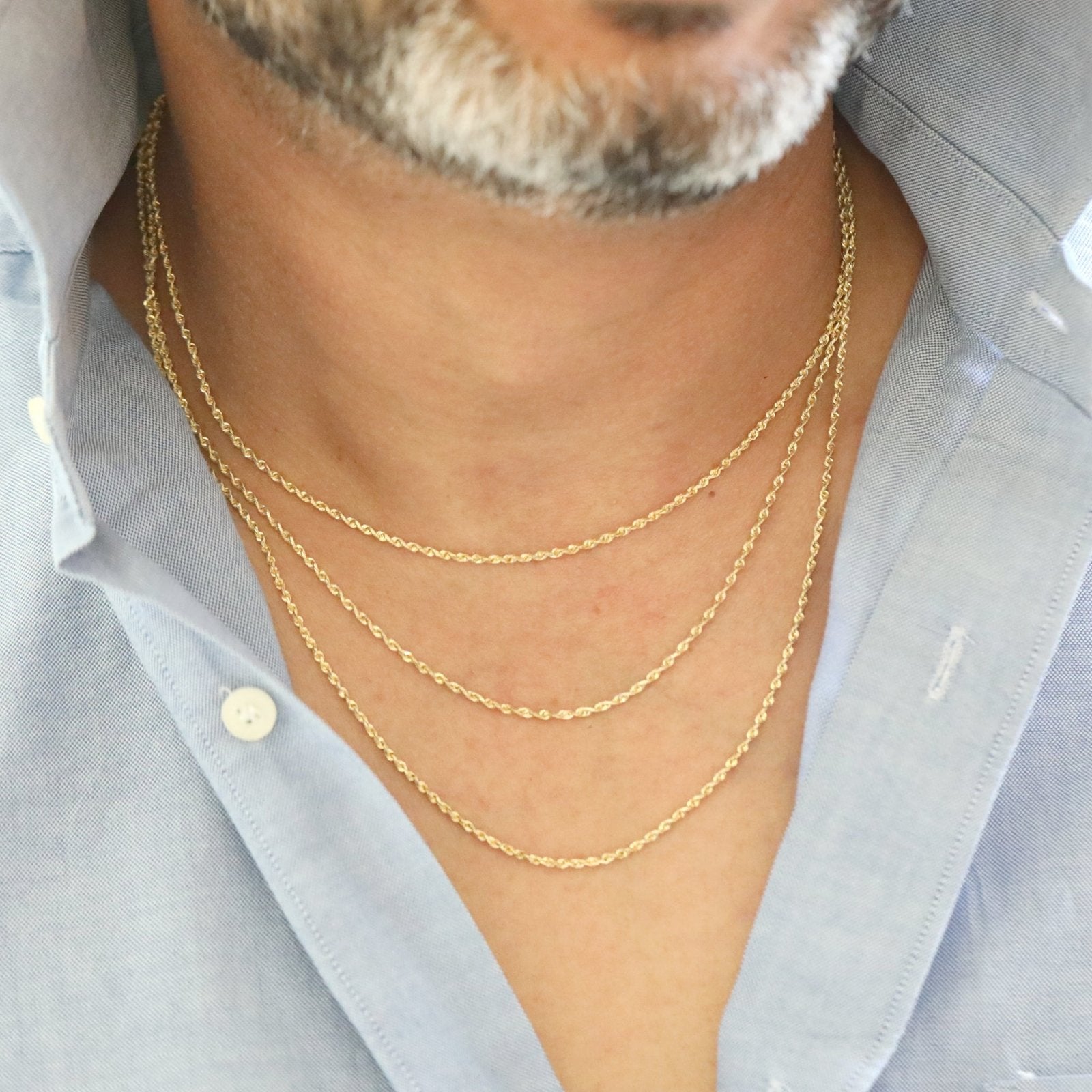 Classic Rope Chain Necklace in Solid 10k Gold Necklaces Estellacollection #product_description# 17845 10k 14k Layering Necklace #tag4# #tag5# #tag6# #tag7# #tag8# #tag9# #tag10# 16" Length