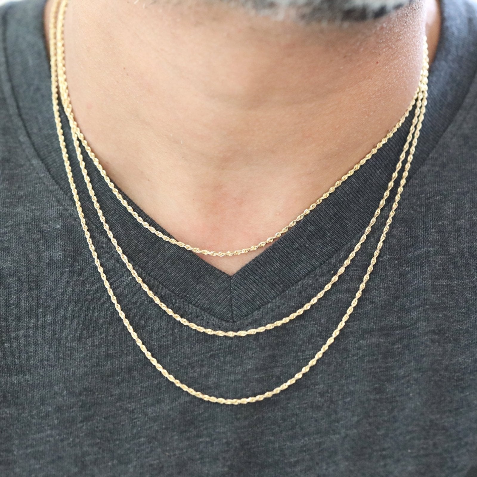 Classic Rope Chain Necklace in Solid 10k Gold Necklaces Estellacollection #product_description# 17845 10k 14k Layering Necklace #tag4# #tag5# #tag6# #tag7# #tag8# #tag9# #tag10# 16" Length