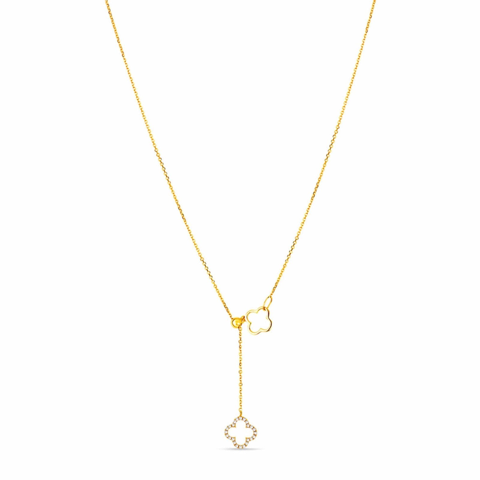 Diamond Clover Lariat Bolo Necklace Necklaces Estellacollection #product_description# 17186 14k Birthstone Birthstone Jewelry #tag4# #tag5# #tag6# #tag7# #tag8# #tag9# #tag10#