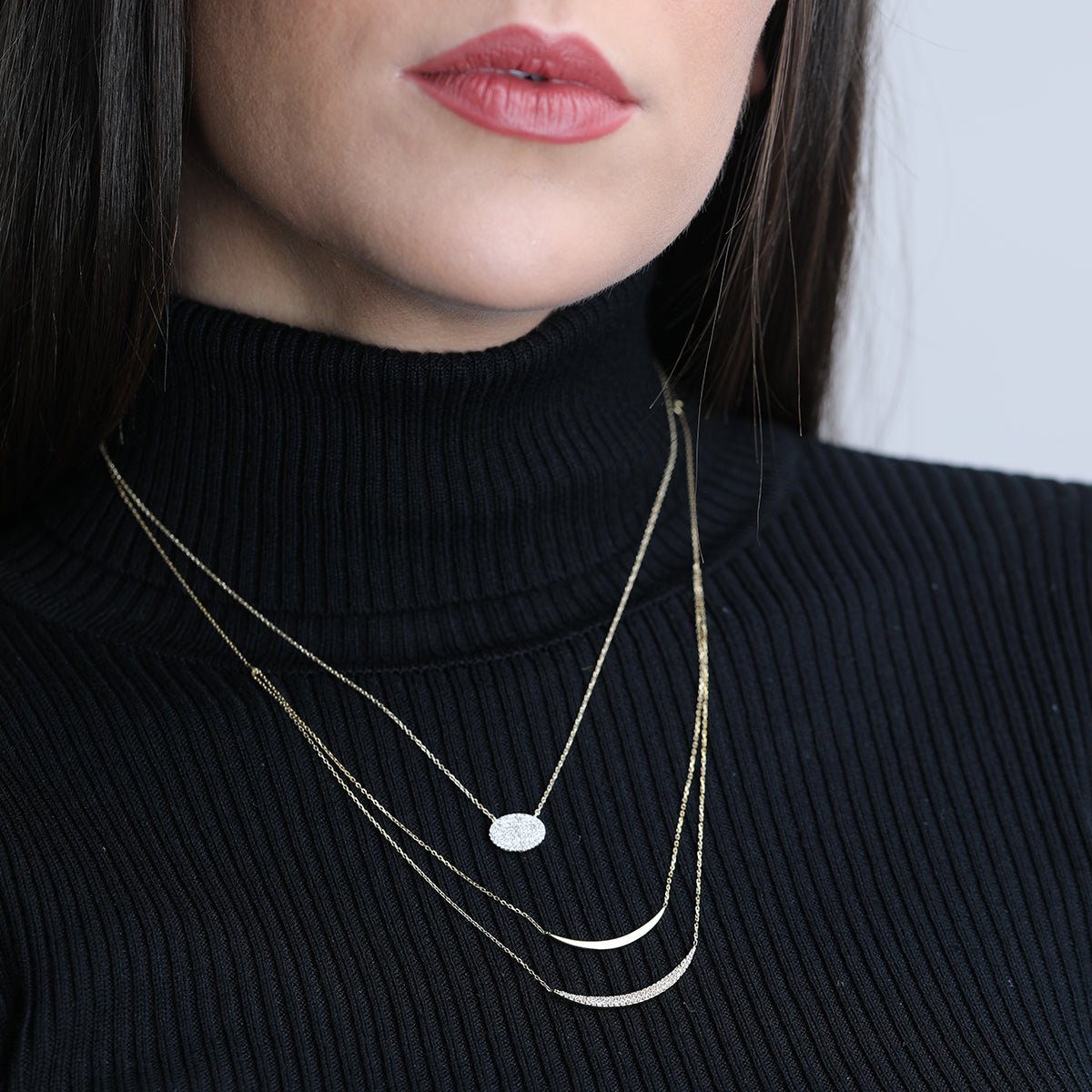 Diamond Double Curve Layering Necklace Necklaces Estellacollection #product_description# 14k Birthstone Diamond #tag4# #tag5# #tag6# #tag7# #tag8# #tag9# #tag10#