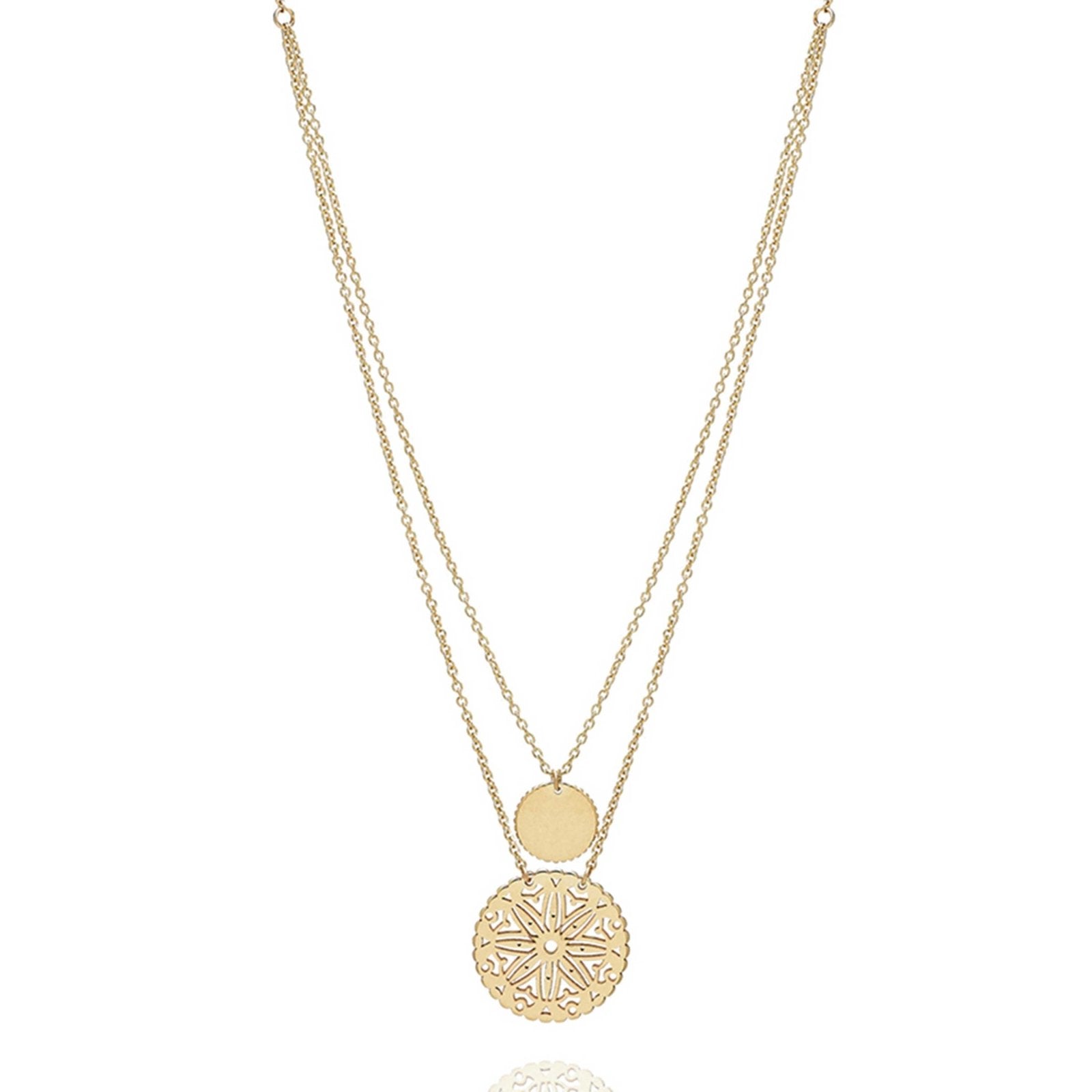 Double Wrap Disc & Medallion Necklace Necklaces Estellacollection #product_description# 17657 10k Layering Necklace Make Collection #tag4# #tag5# #tag6# #tag7# #tag8# #tag9# #tag10#