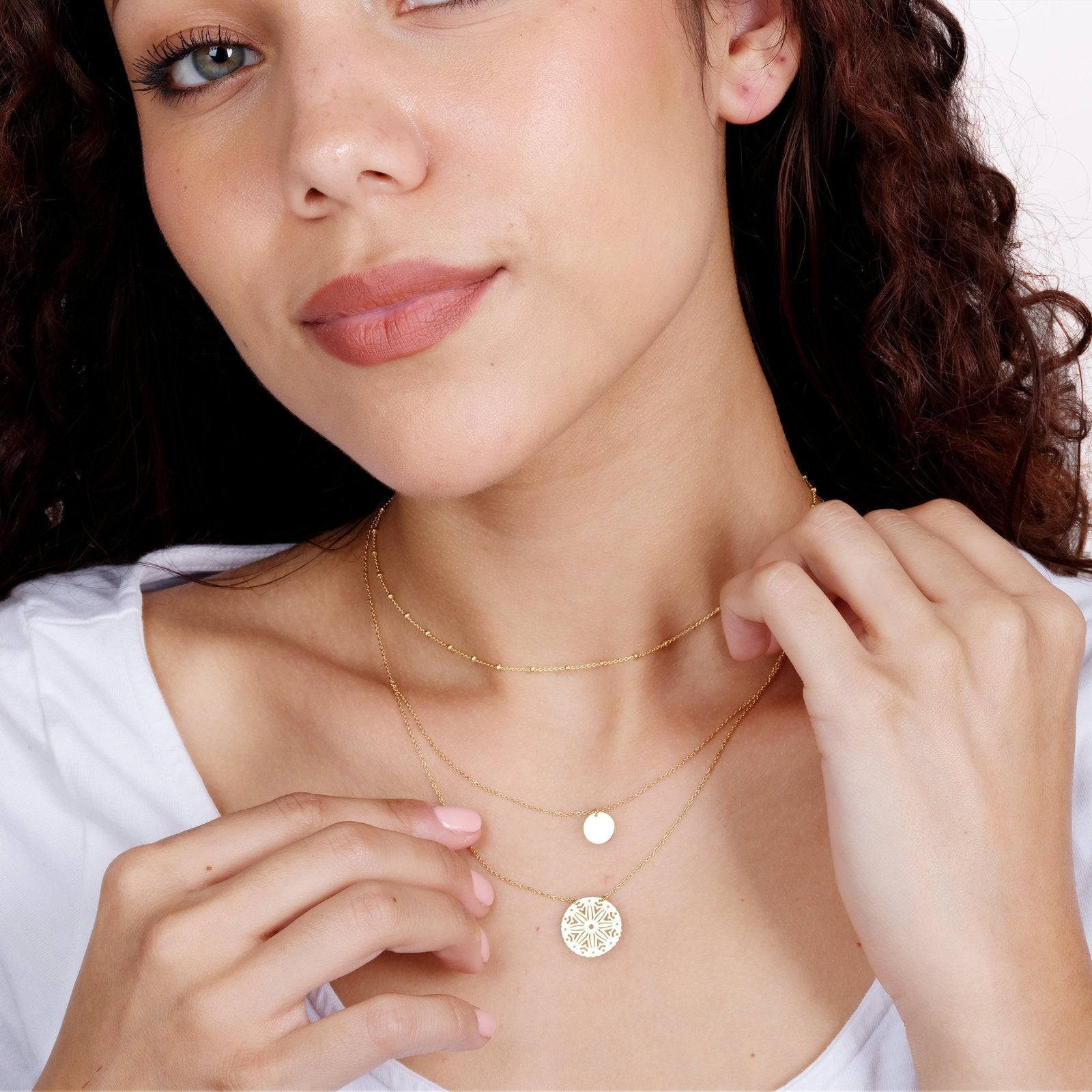Double Wrap Disc & Medallion Necklace Necklaces Estellacollection #product_description# 17657 10k Layering Necklace Make Collection #tag4# #tag5# #tag6# #tag7# #tag8# #tag9# #tag10#