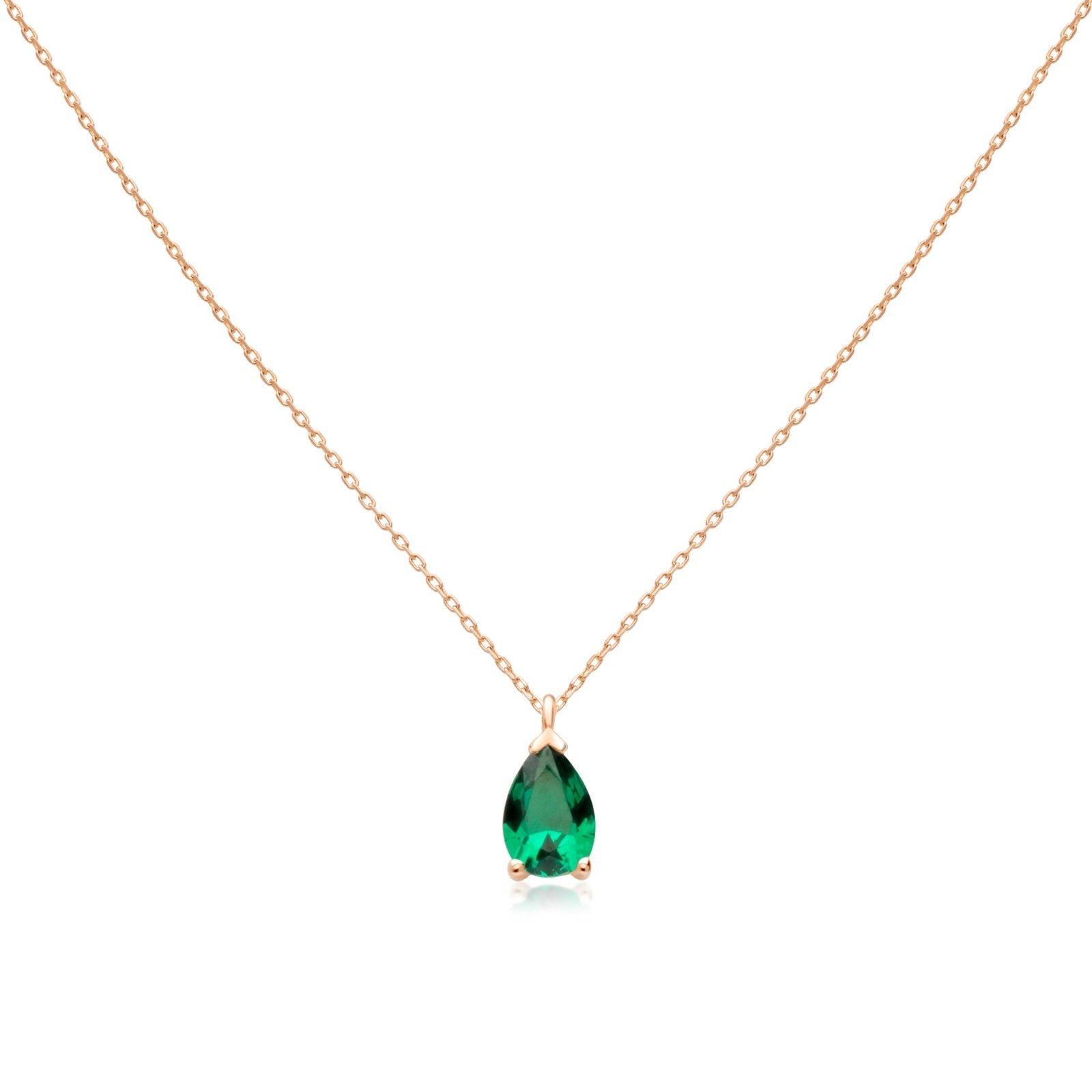Emerald Teardrop Pendant Necklace Necklaces Estellacollection #product_description# 17763 14k Birthstone Emerald #tag4# #tag5# #tag6# #tag7# #tag8# #tag9# #tag10#