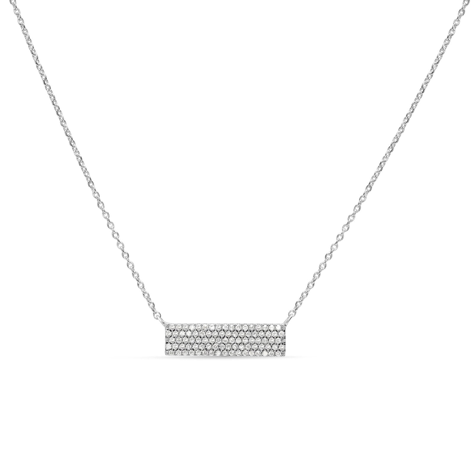 Five Row Diamond PavÃ© Bar Necklace Necklaces Estellacollection #product_description# 17724 14k Diamond Gemstone #tag4# #tag5# #tag6# #tag7# #tag8# #tag9# #tag10#