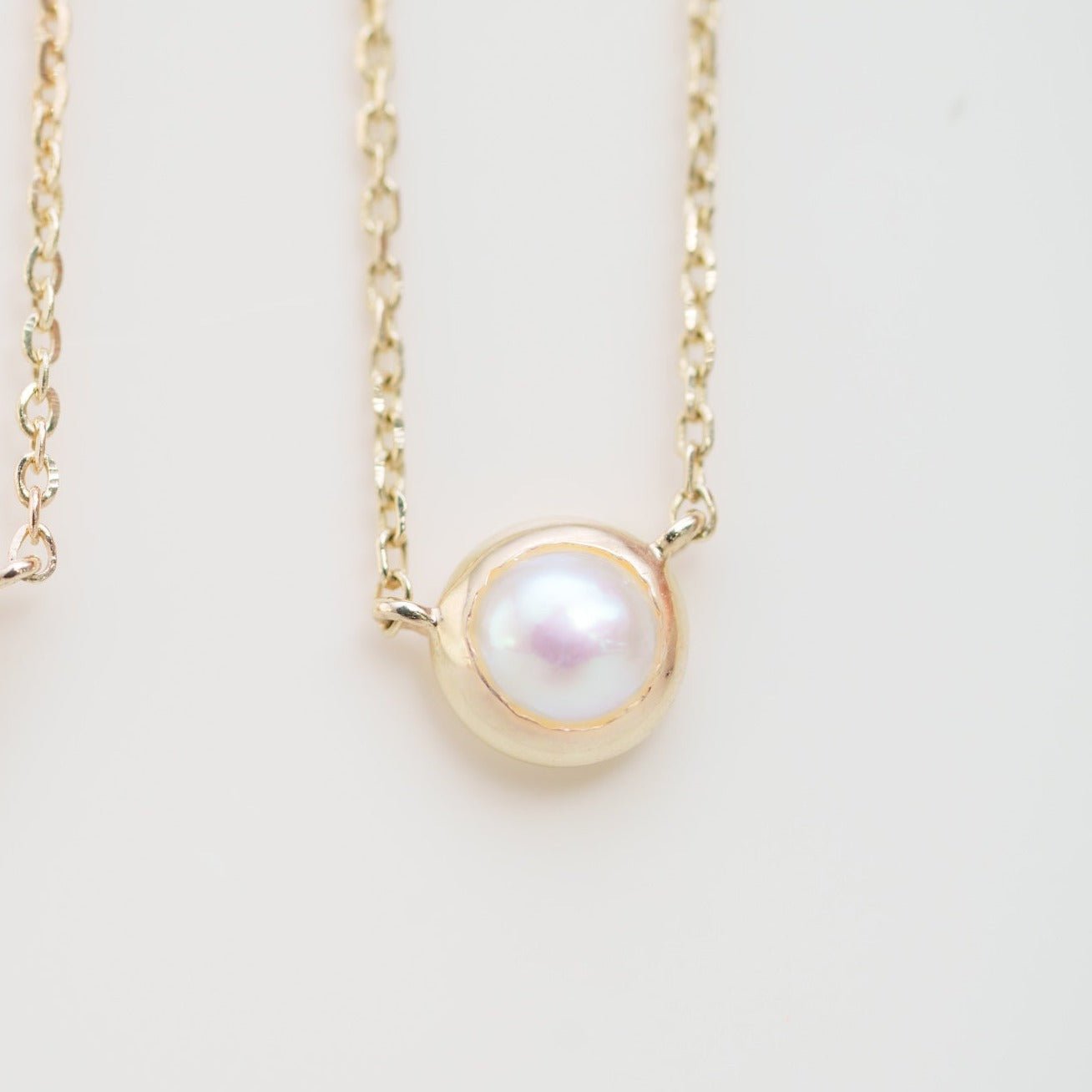 Freshwater Pearl Station Necklace Bezel Set in 14k Gold Necklaces Estellacollection #product_description# 18411 14k Birthstone Gemstone #tag4# #tag5# #tag6# #tag7# #tag8# #tag9# #tag10# 3MM