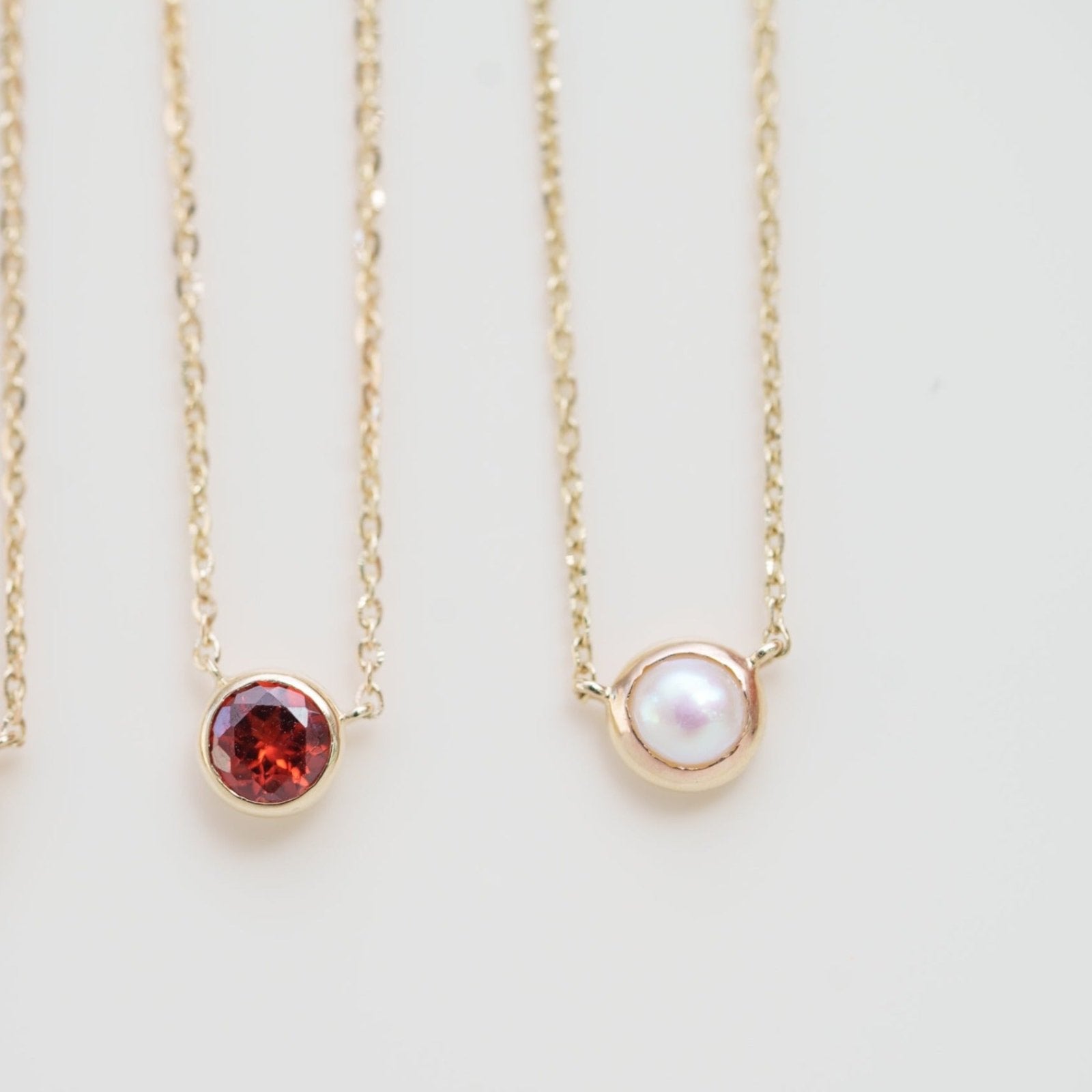 Freshwater Pearl Station Necklace Bezel Set in 14k Gold Necklaces Estellacollection #product_description# 18411 14k Birthstone Gemstone #tag4# #tag5# #tag6# #tag7# #tag8# #tag9# #tag10# 3MM