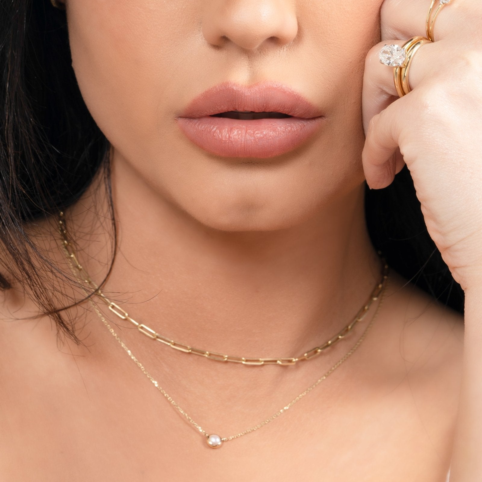 Freshwater Pearl Station Necklace Bezel Set in 14k Gold Necklaces Estellacollection #product_description# 18411 14k Birthstone Gemstone #tag4# #tag5# #tag6# #tag7# #tag8# #tag9# #tag10# 3MM
