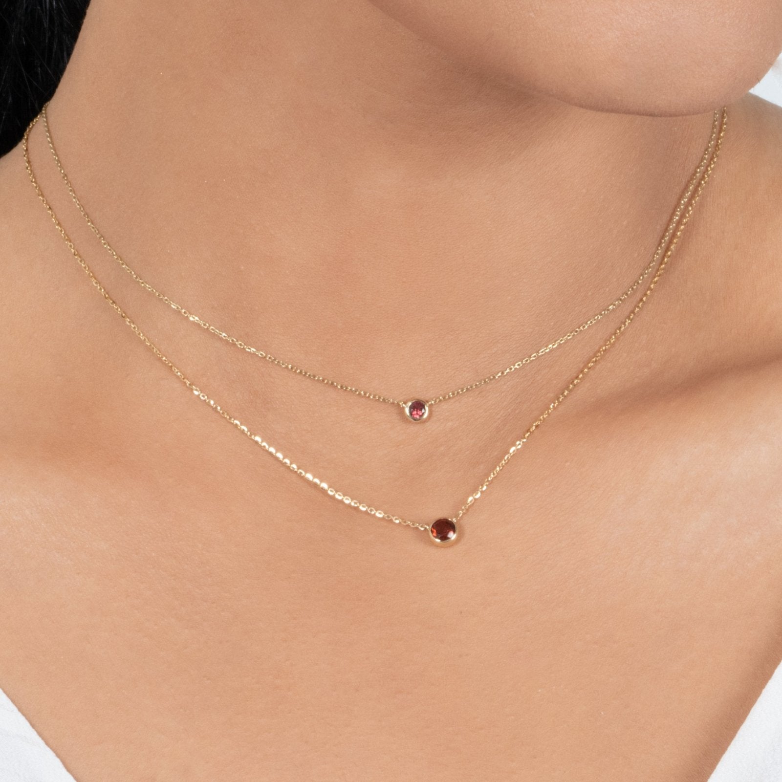 Garnet Station Necklace Bezel Set in 14k Gold Necklaces Estellacollection #product_description# 18400 14k Birthstone Garnet #tag4# #tag5# #tag6# #tag7# #tag8# #tag9# #tag10# 3MM