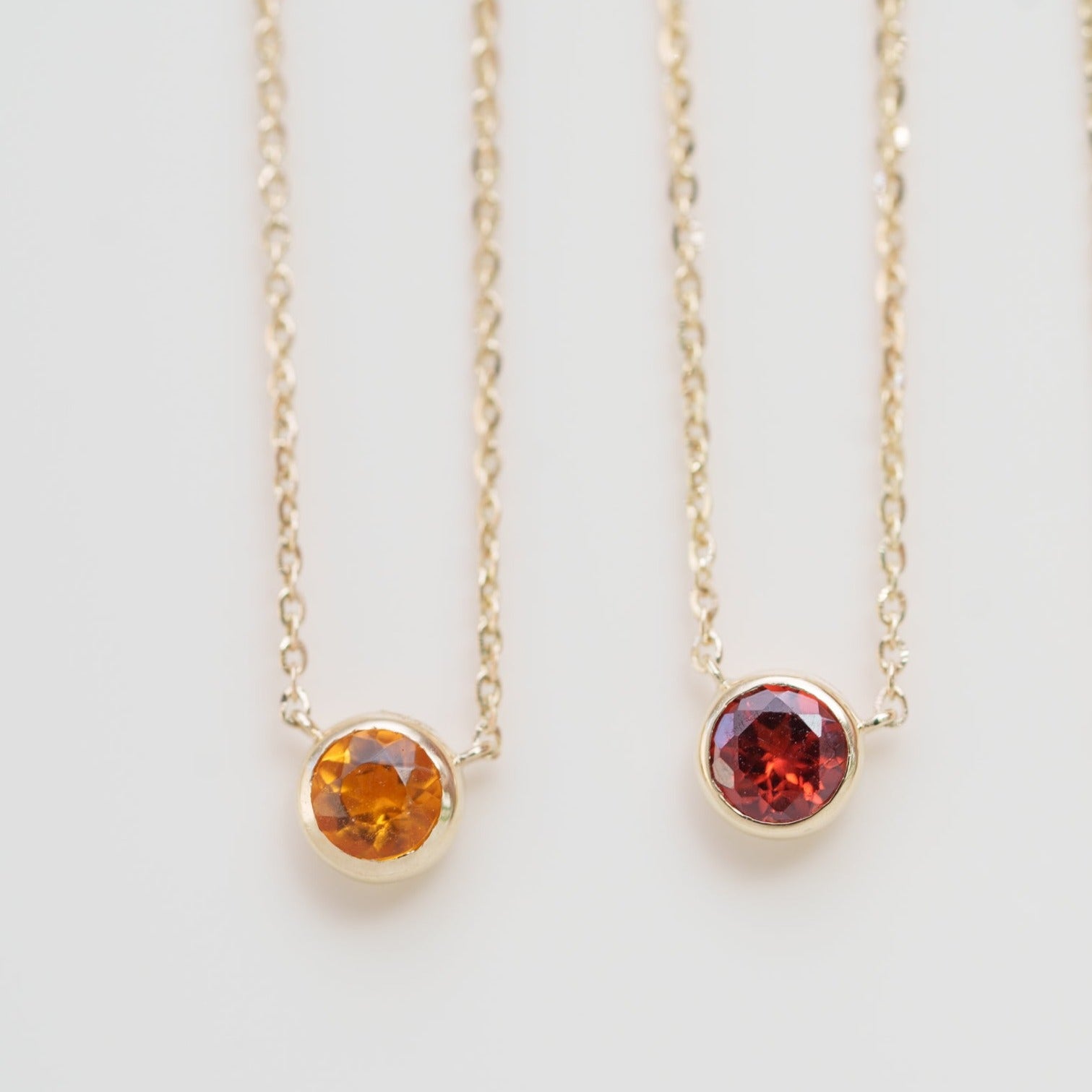 Garnet Station Necklace Bezel Set in 14k Gold Necklaces Estellacollection #product_description# 18400 14k Birthstone Garnet #tag4# #tag5# #tag6# #tag7# #tag8# #tag9# #tag10# 3MM